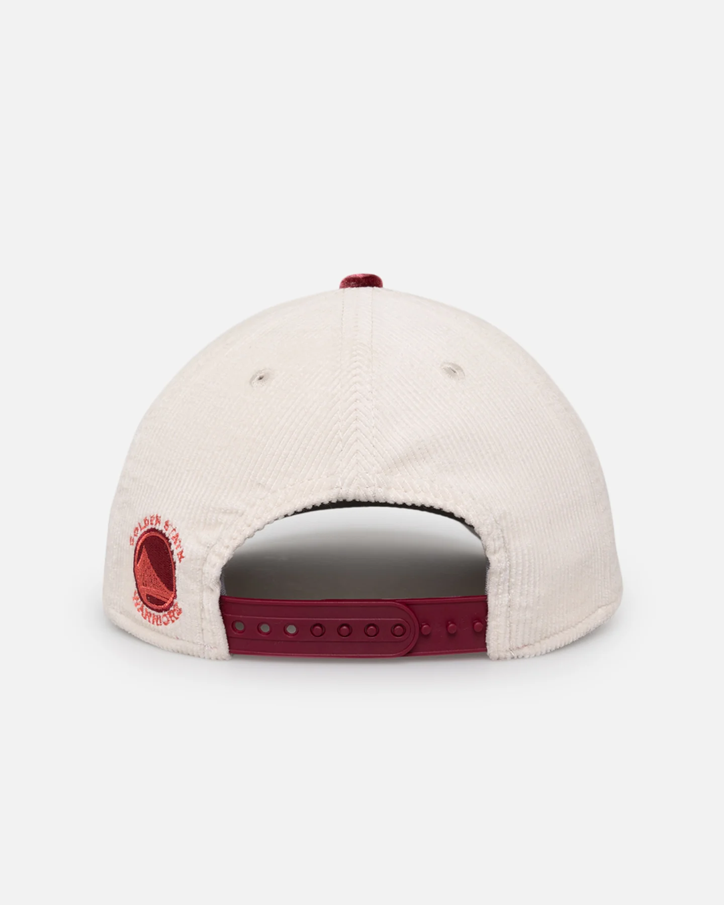 New Era Golden State Warriors 'Premium Corduroy Velvet' 9FORTY A-Frame Snapback Chrome White/Cardinal - Image 2