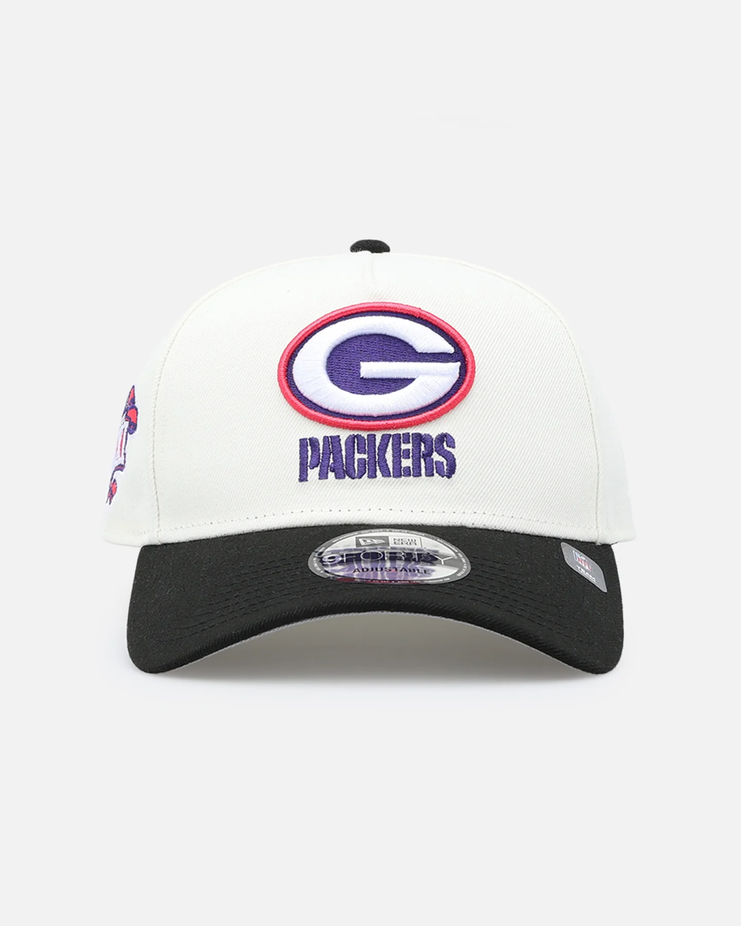 New Era Green Bay Packers 'Neon Nights' 9FORTY Snapback Chrome/Black