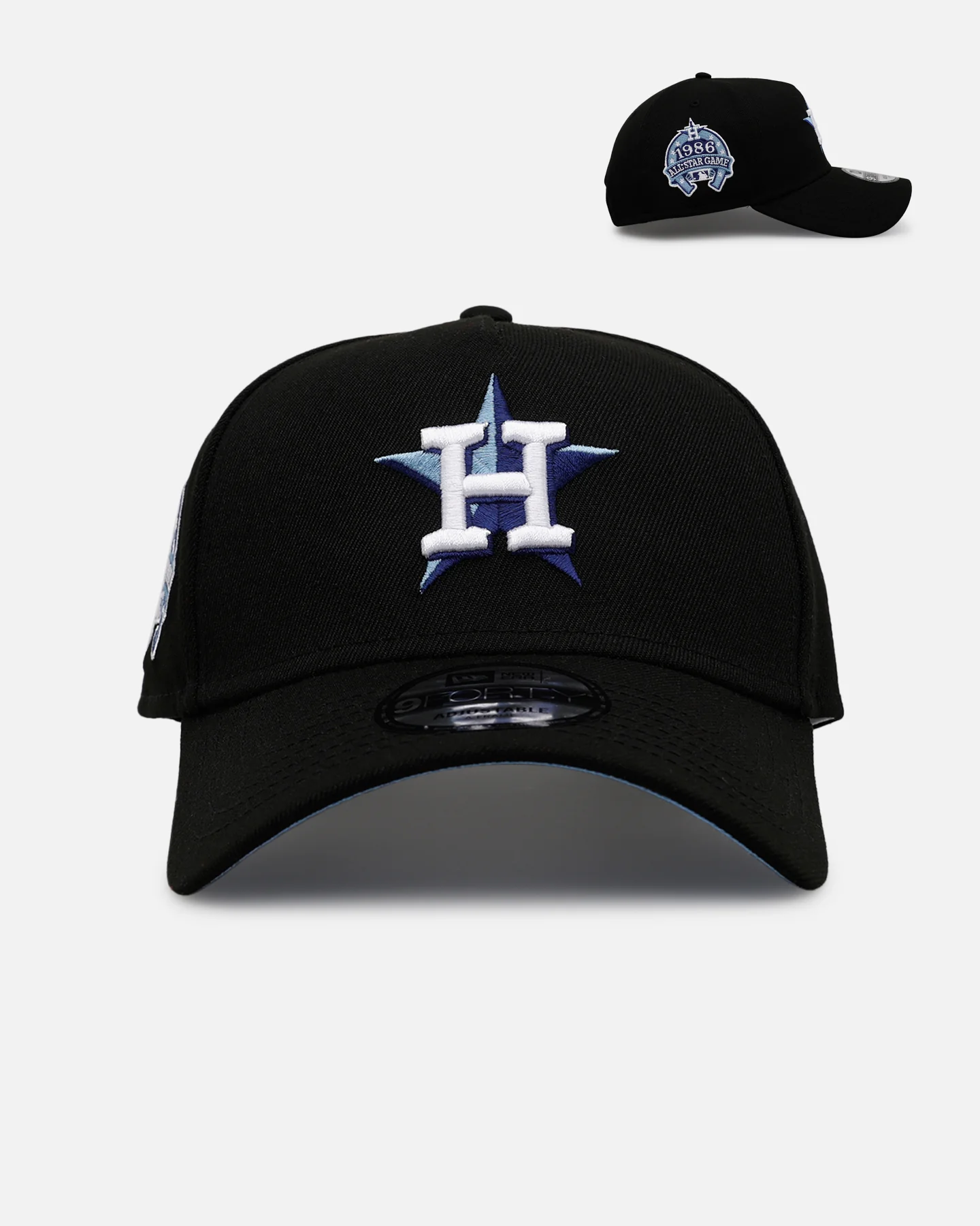 New Era Houston Astros 'Black And Sky Blue' 9FORTY A-Frame Snapback Black/Sky Blue