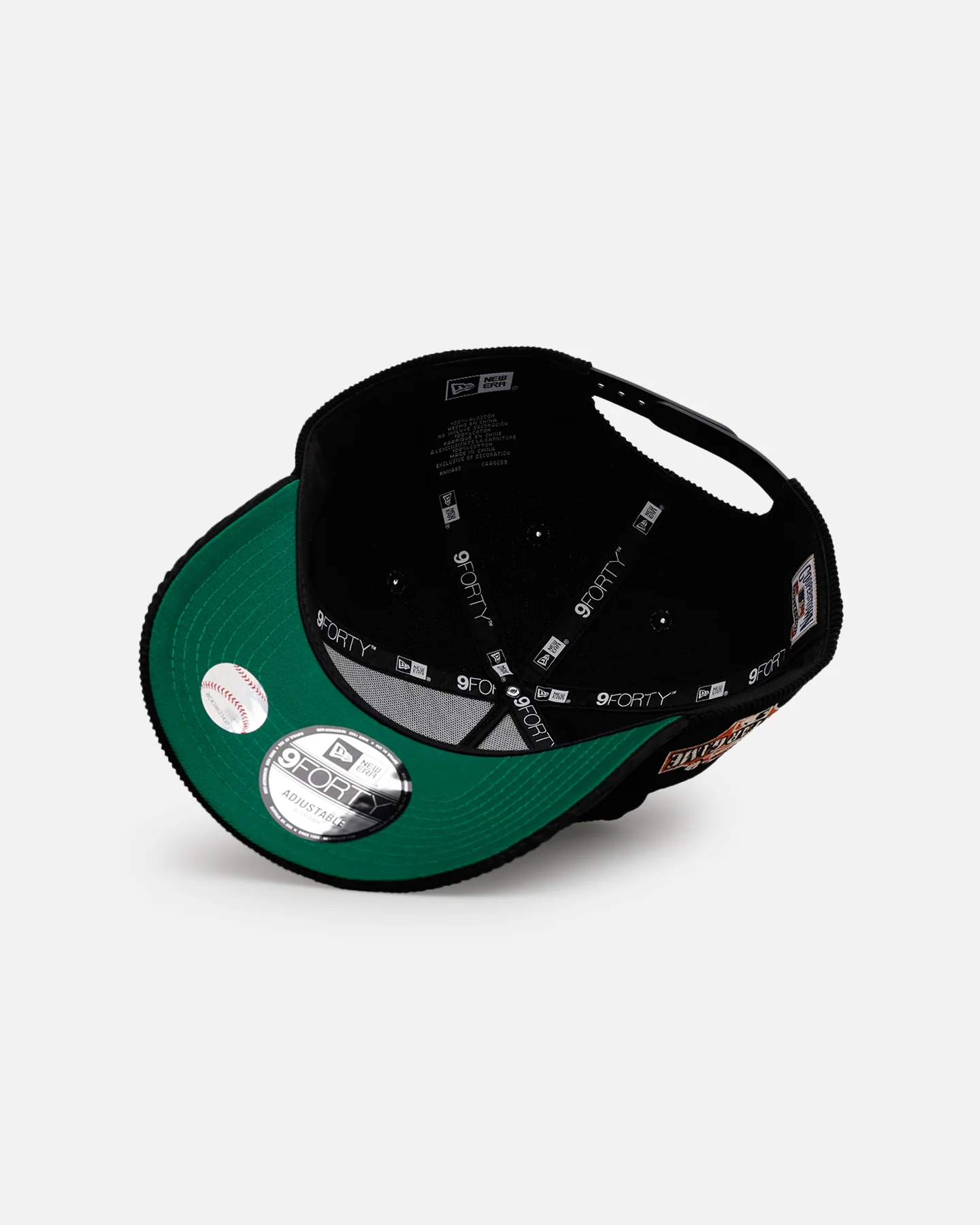 New Era Houston Astros 'Black Cord' 9FORTY A-Frame Corduroy Snapback Black - Image 7