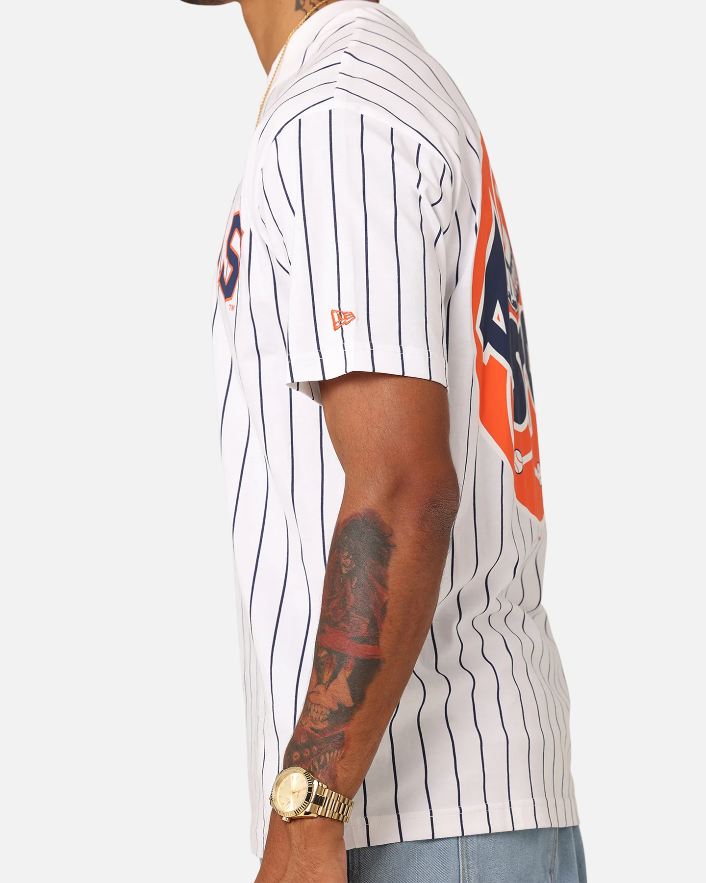 New Era Houston Astros Oversized T-Shirt White Pinstripe - Image 10