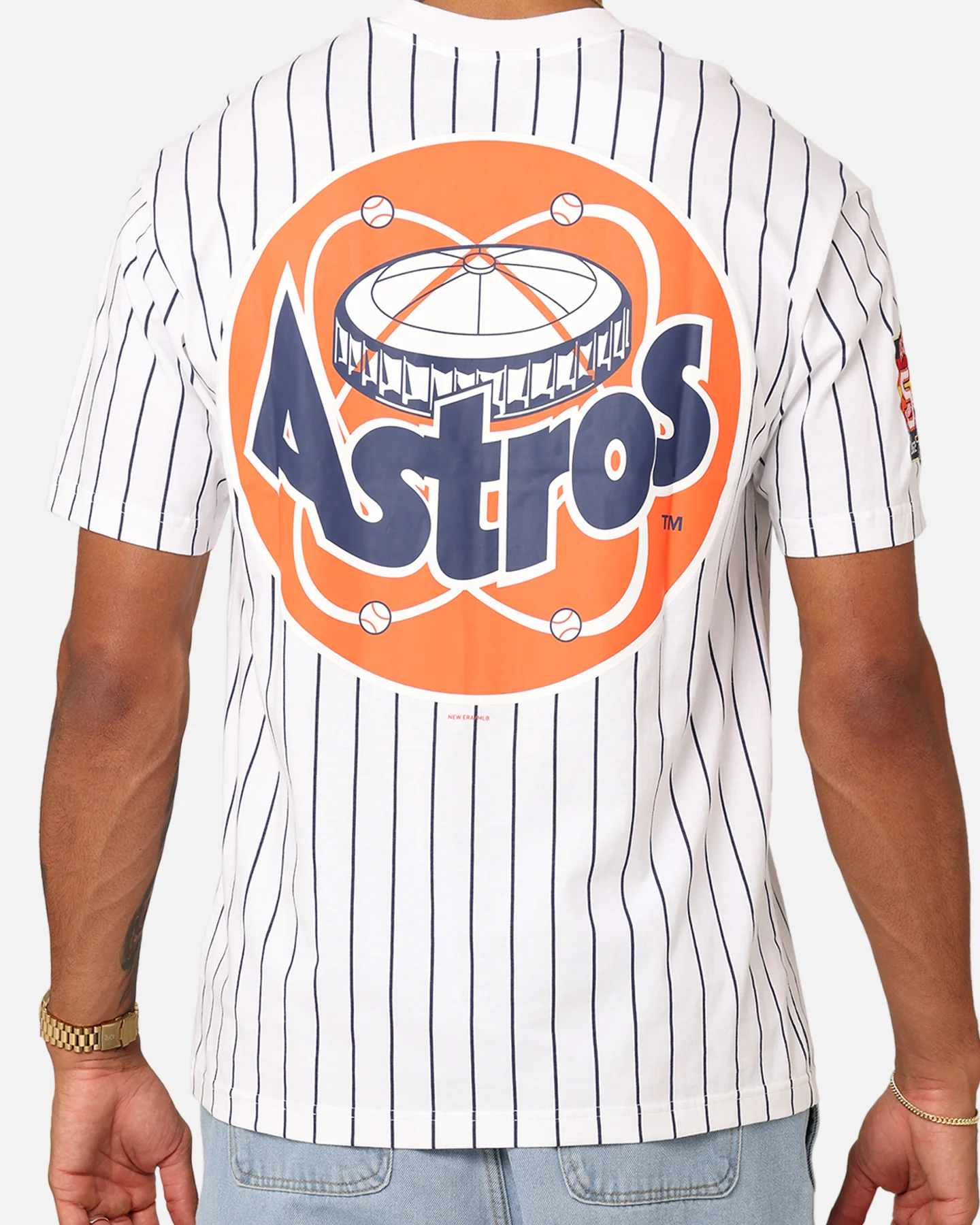 New Era Houston Astros Oversized T-Shirt White Pinstripe - Image 5