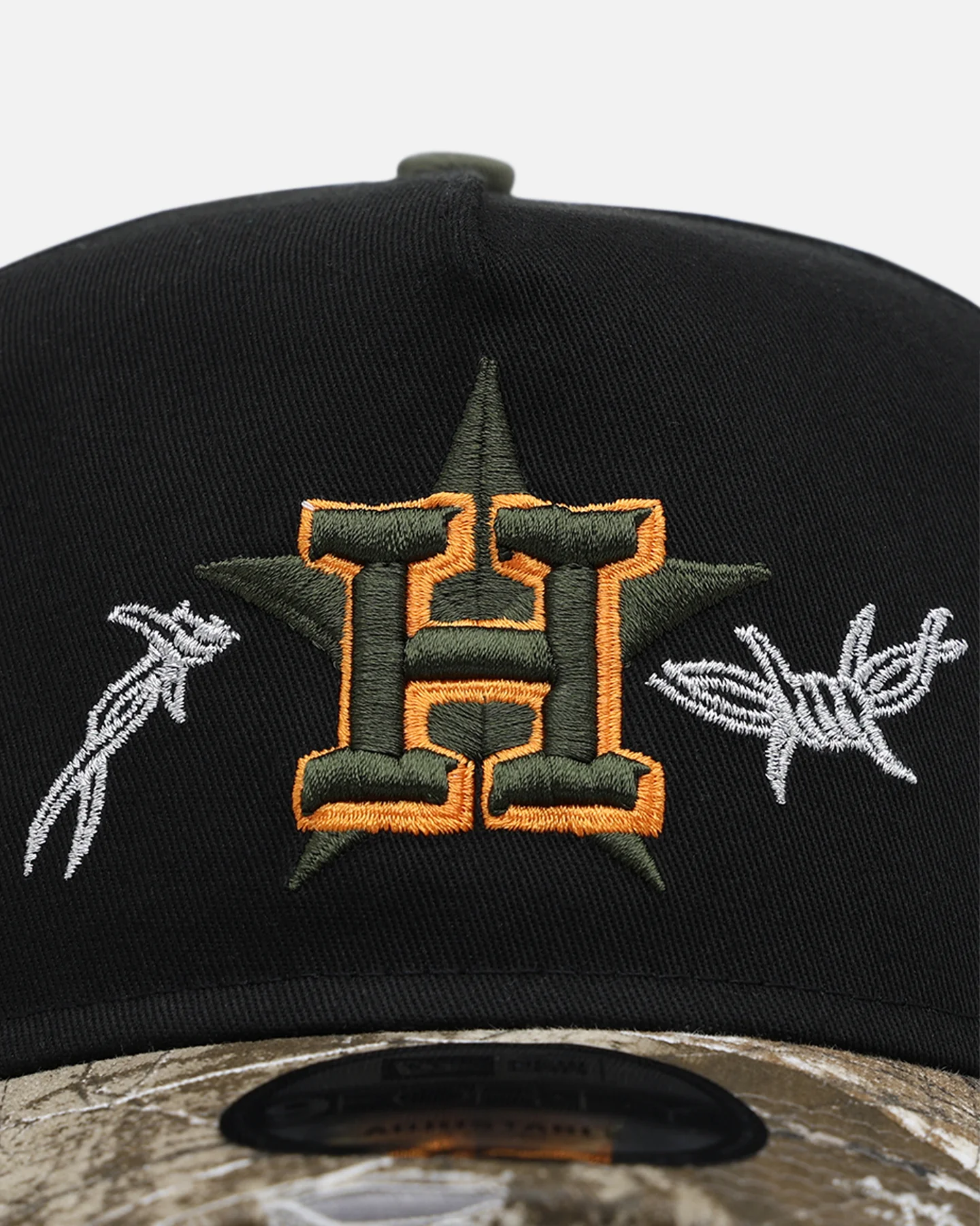 New Era Houston Astros 'Realtree Grit 2.0' 9FORTY A-Frame Snapback Black/Green/Orange - Image 5