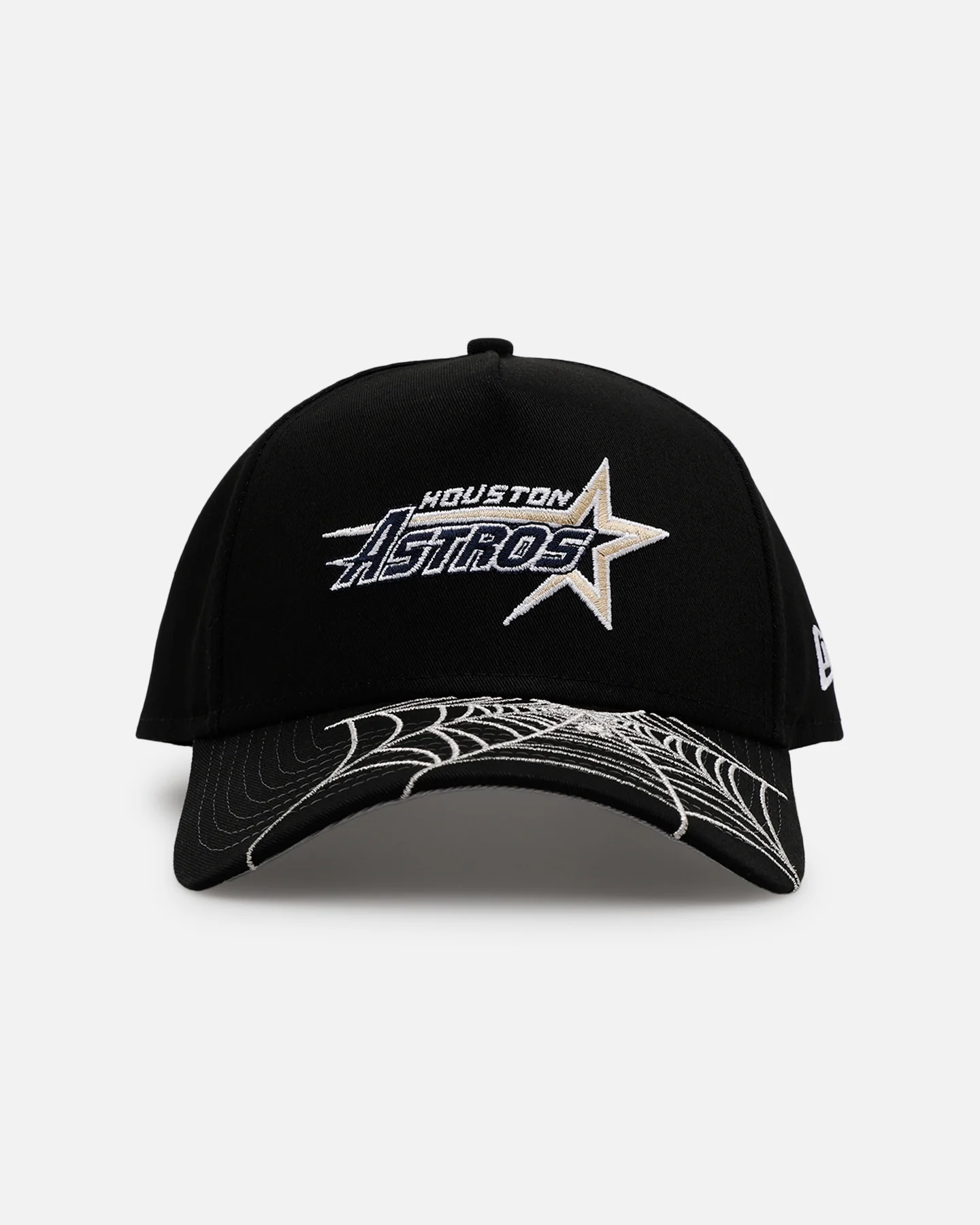 New Era Houston Astros 'Spider Web Visor' 9FORTY A-Frame Snapback Black