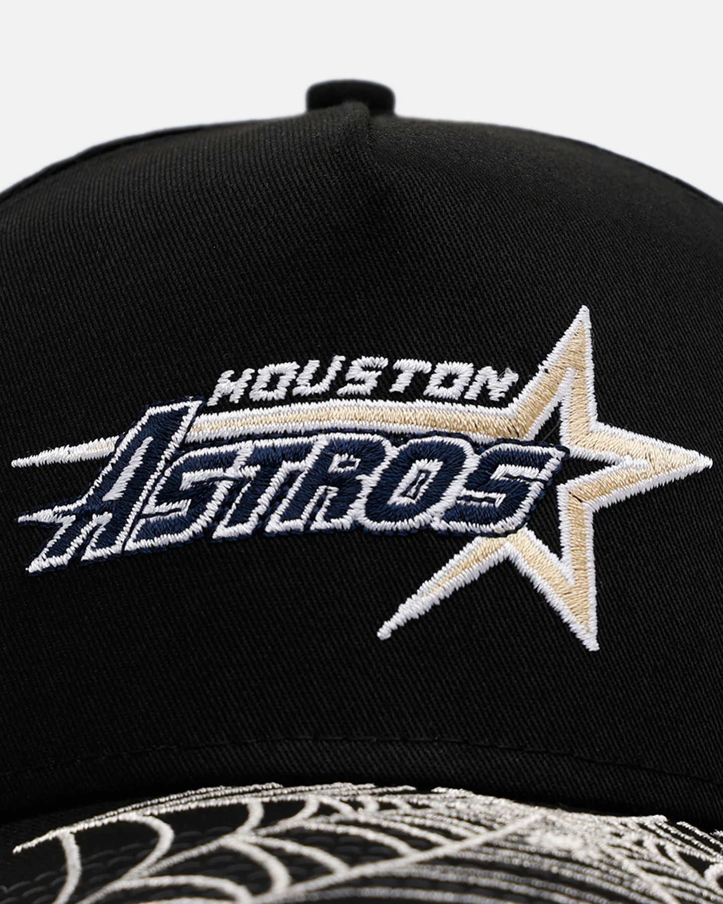 New Era Houston Astros 'Spider Web Visor' 9FORTY A-Frame Snapback Black - Image 6