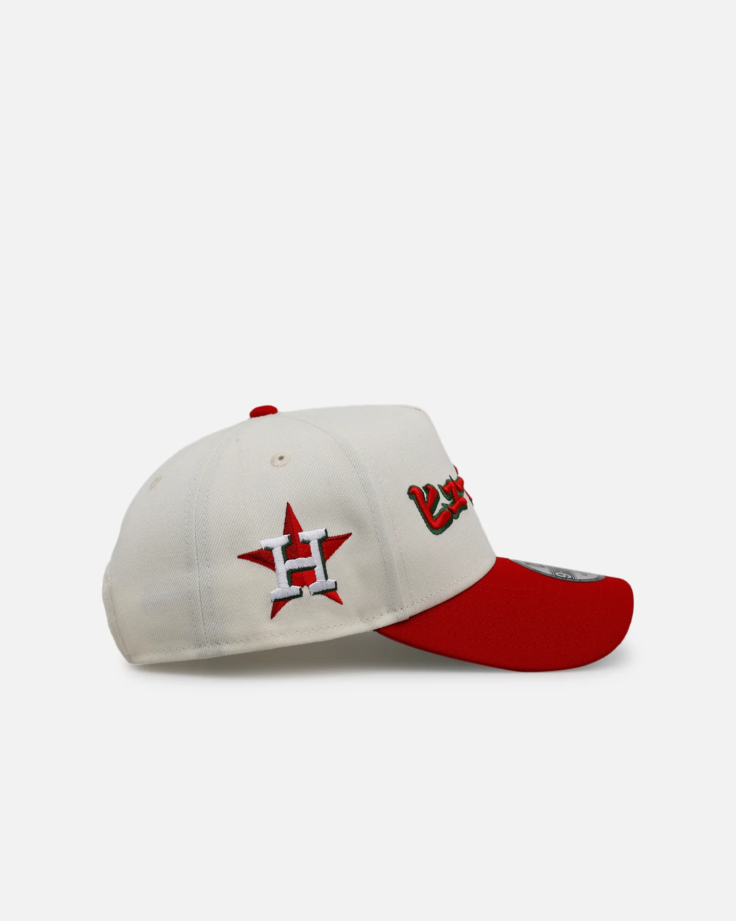 New Era Houston Astros 'Strawberry' 9FORTY A-Frame Snapback Chrome/Red - Image 3