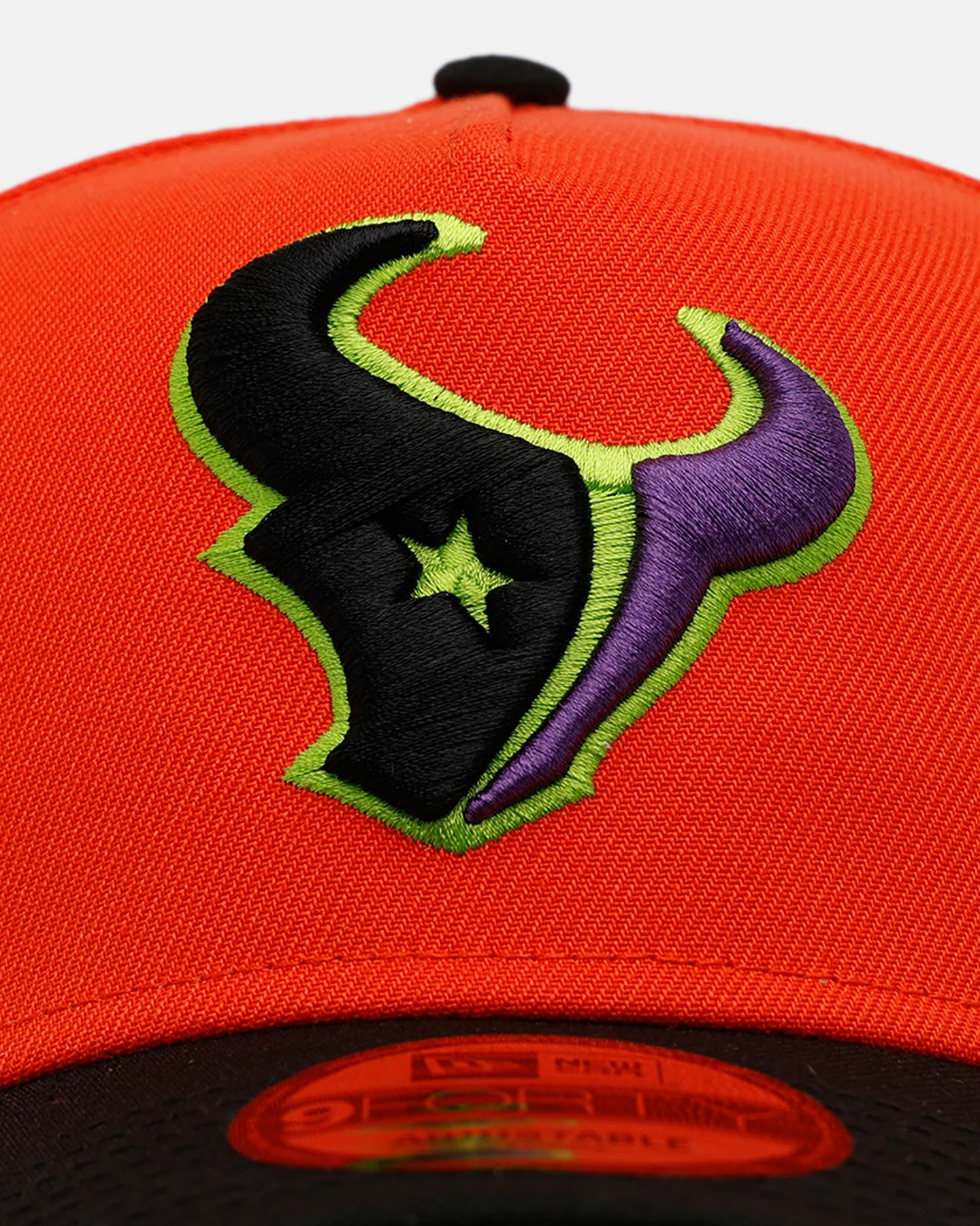 New Era Houston Texans 'Halloween' 9FORTY A-Frame Snapback Orange/Black - Image 5