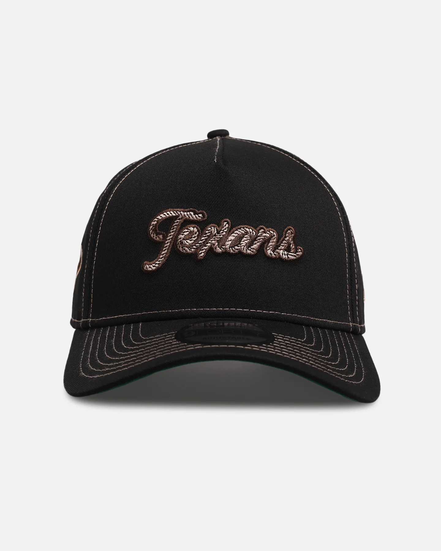New Era Houston Texans 'Rope Script' 9FORTY A-Frame Snapback Black/White