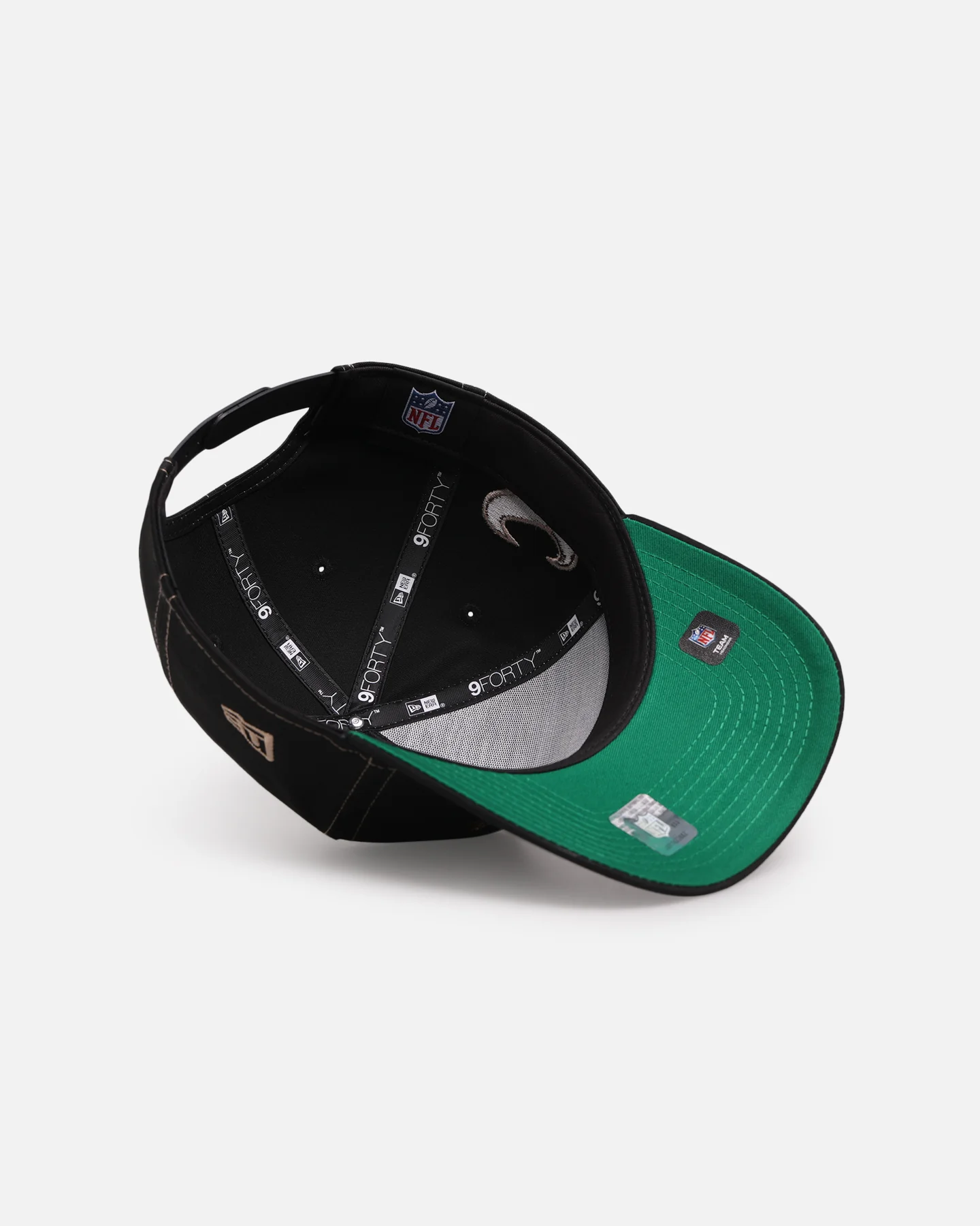 New Era Houston Texans 'Rope Script' 9FORTY A-Frame Snapback Black/White - Image 6