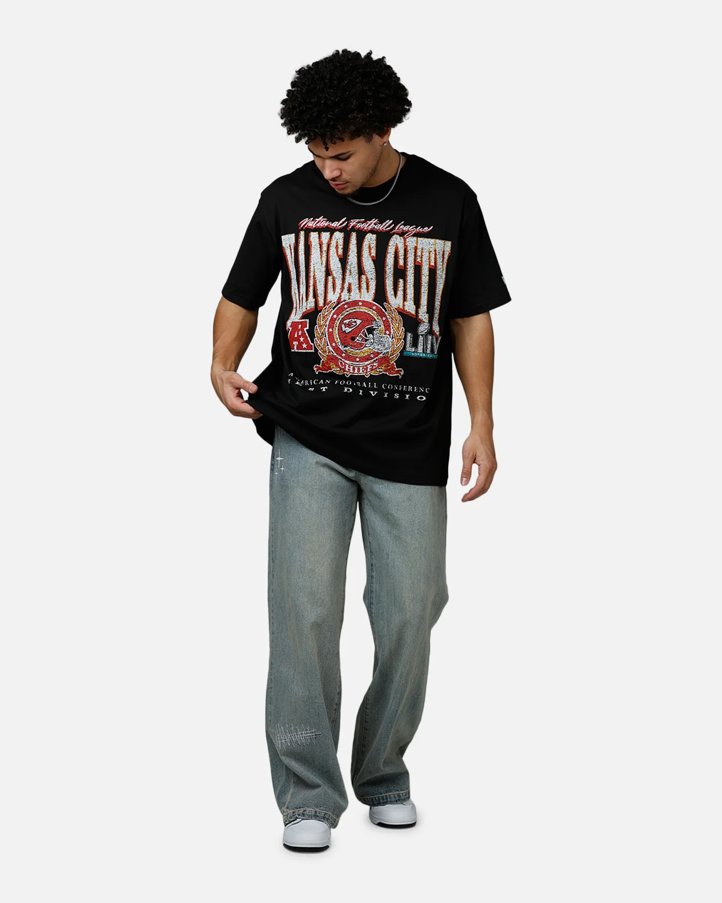 New Era Kansas City Chiefs Essentials Boxy T-Shirt Black - Image 3