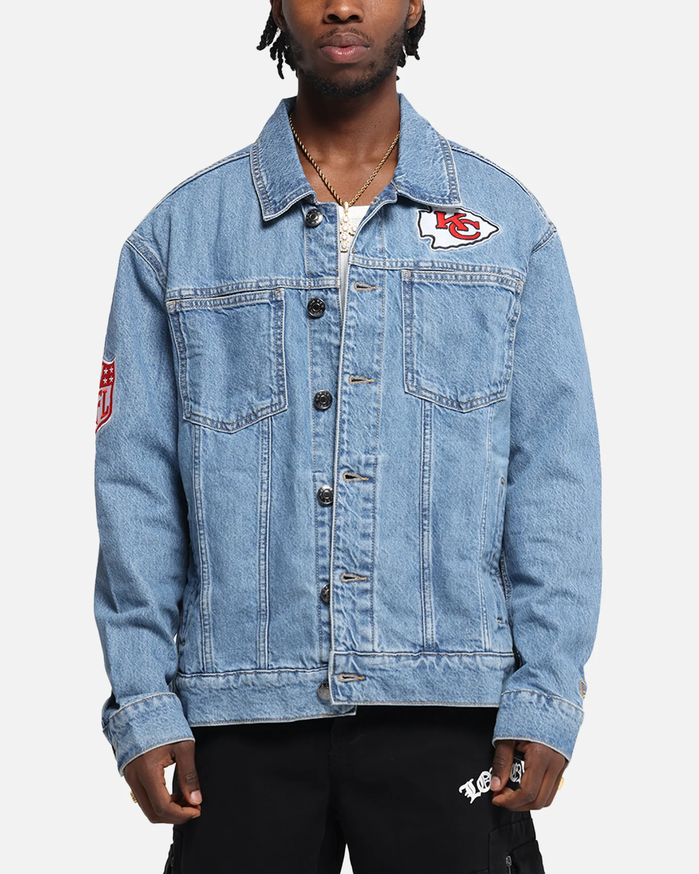 New Era Kansas City Chiefs NFL Denim Jacket Dark Blue - Image 2