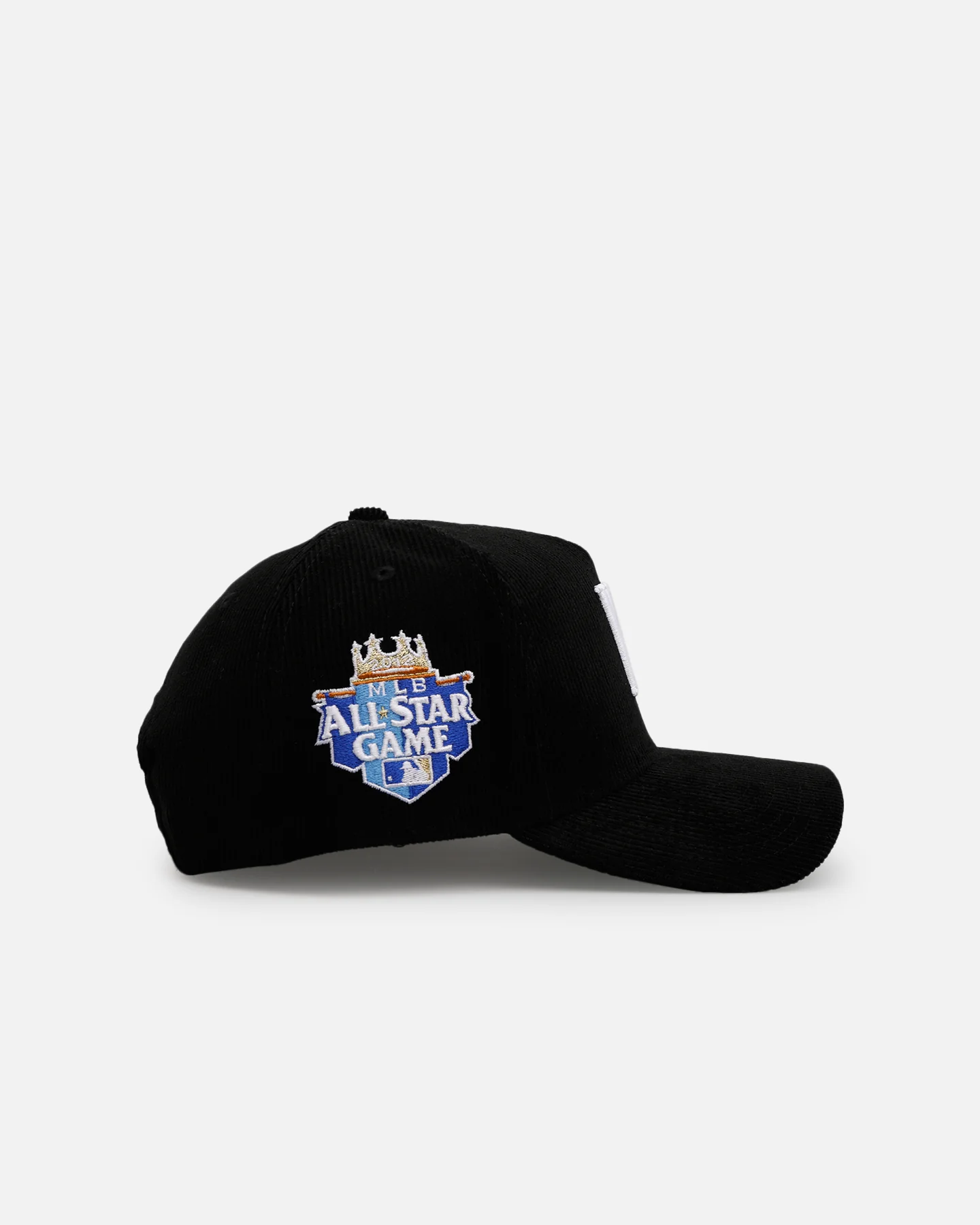 New Era Kansas City Royals 'Black Cord' 9FORTY A-Frame Corduroy Snapback Black - Image 4