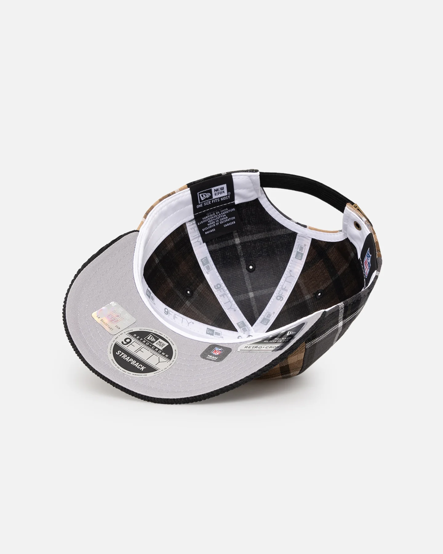 New Era Las Vegas Raiders 'Multi Panel Plaid' 9FIFTY High Crown Strapback Plaid - Image 7