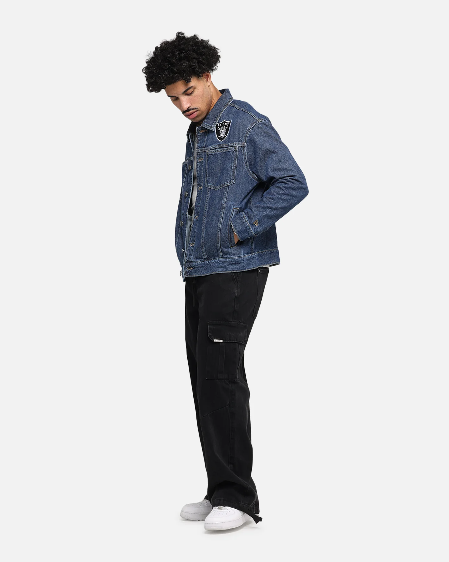 New Era Las Vegas Raiders NFL Denim Jacket Dark Blue - Image 4