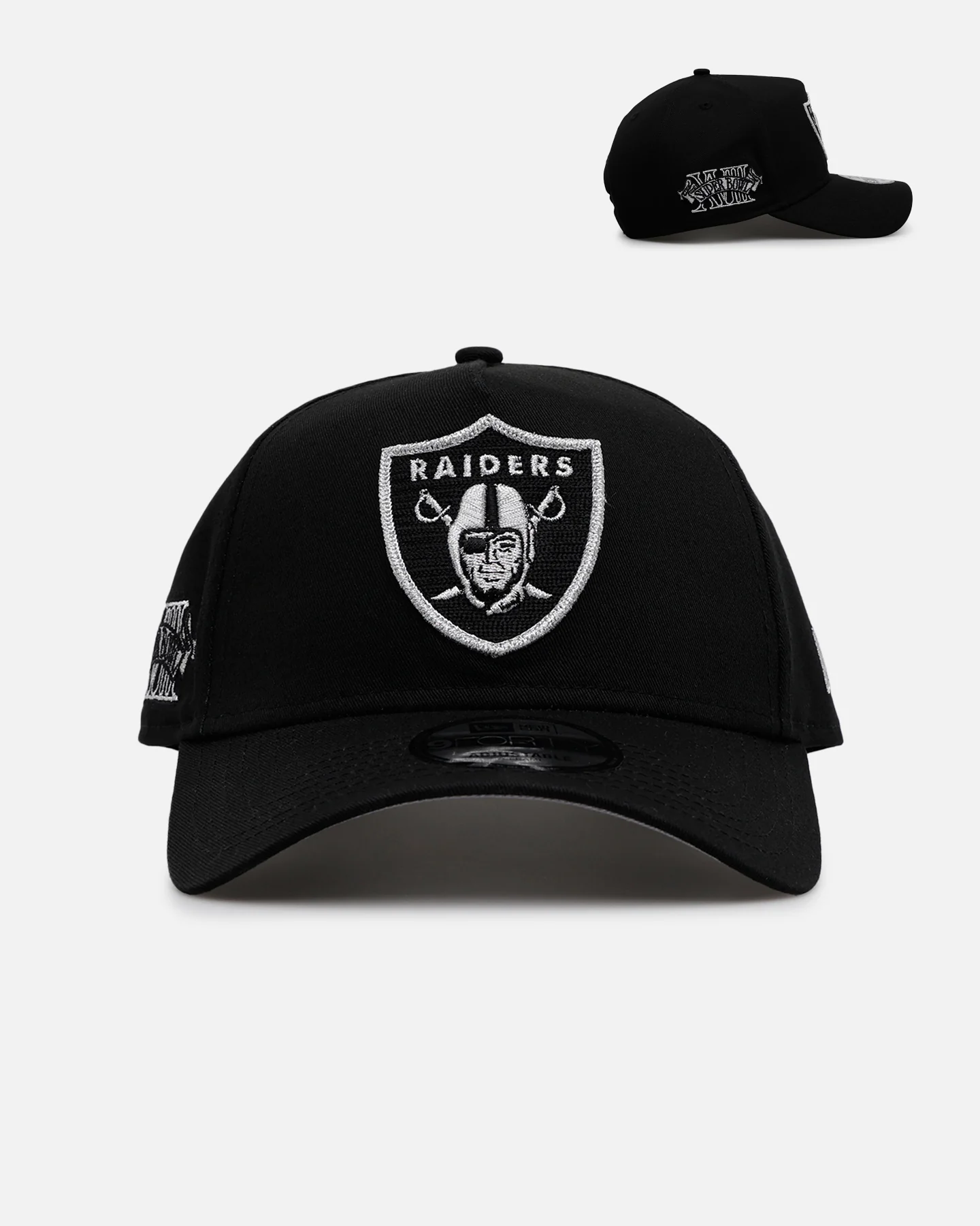 New Era Las Vegas Raiders 'Raised Metallic Chainstitch' 9FORTY A-Frame Snapback Black