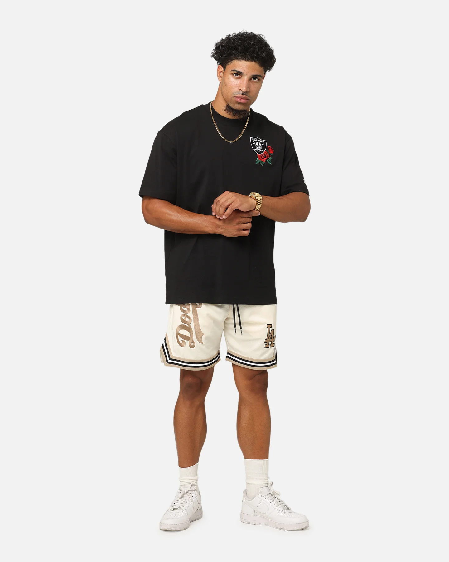 New Era Las Vegas Raiders Rose Oversized T-Shirt Black - Image 3