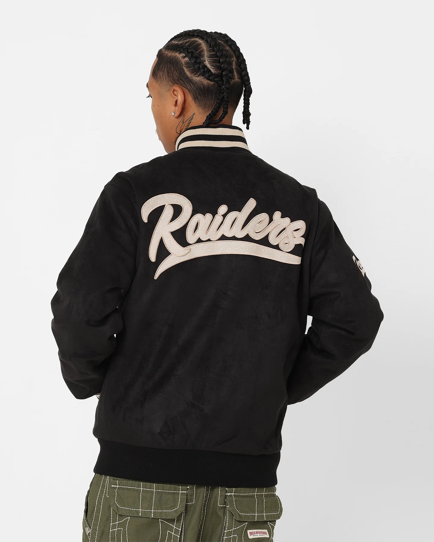 New Era Las Vegas Raiders Suede Jacket Black - Image 2