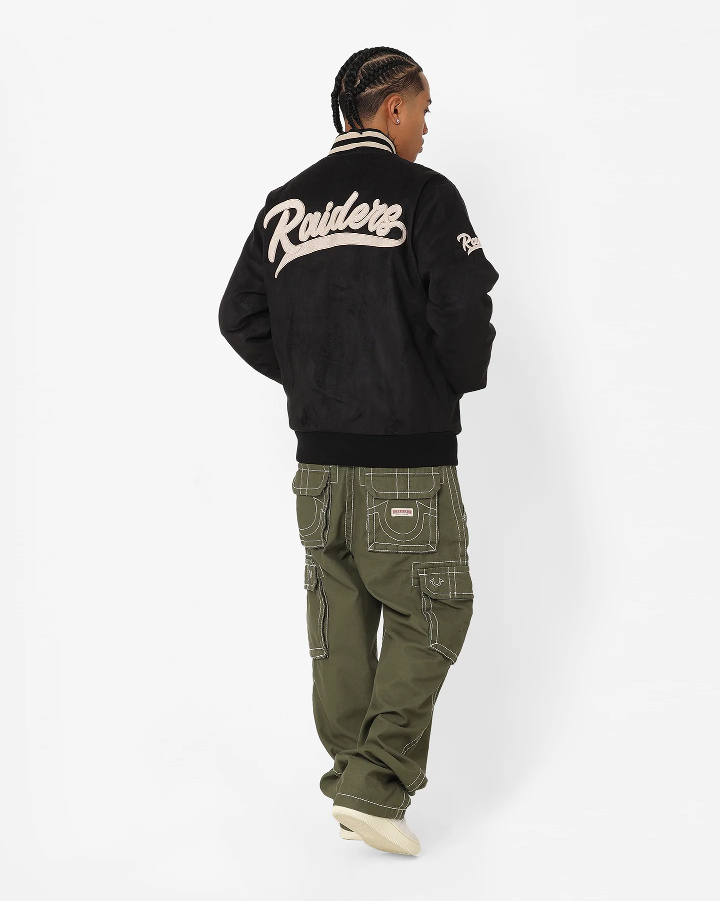 New Era Las Vegas Raiders Suede Jacket Black - Image 8