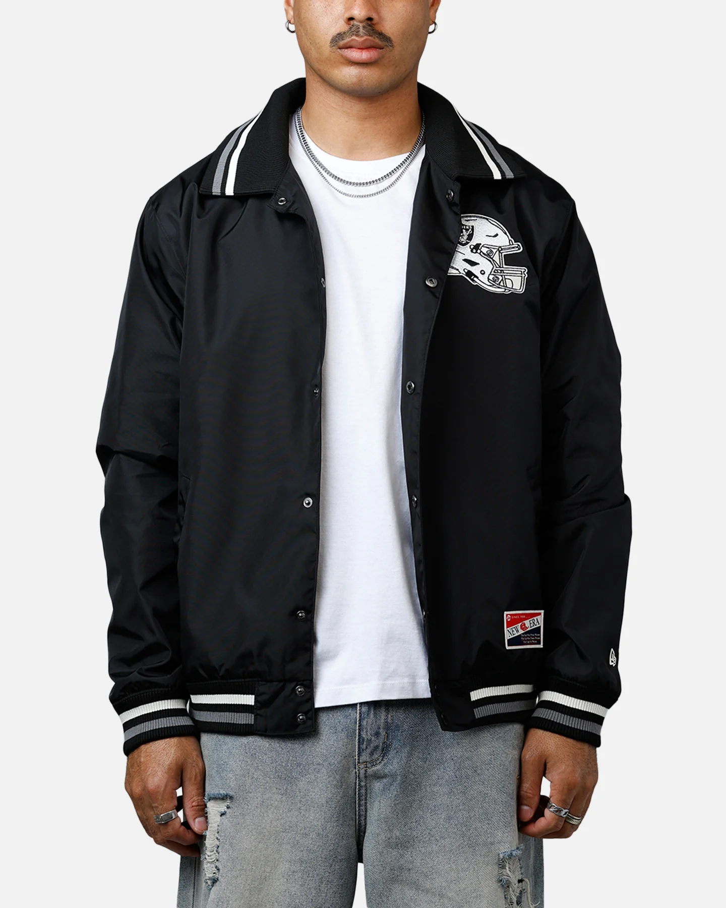 New Era Las Vegas Raiders Throwback Jacket Black - Image 2