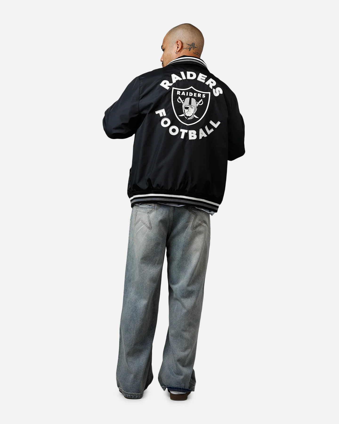 New Era Las Vegas Raiders Throwback Jacket Black - Image 6