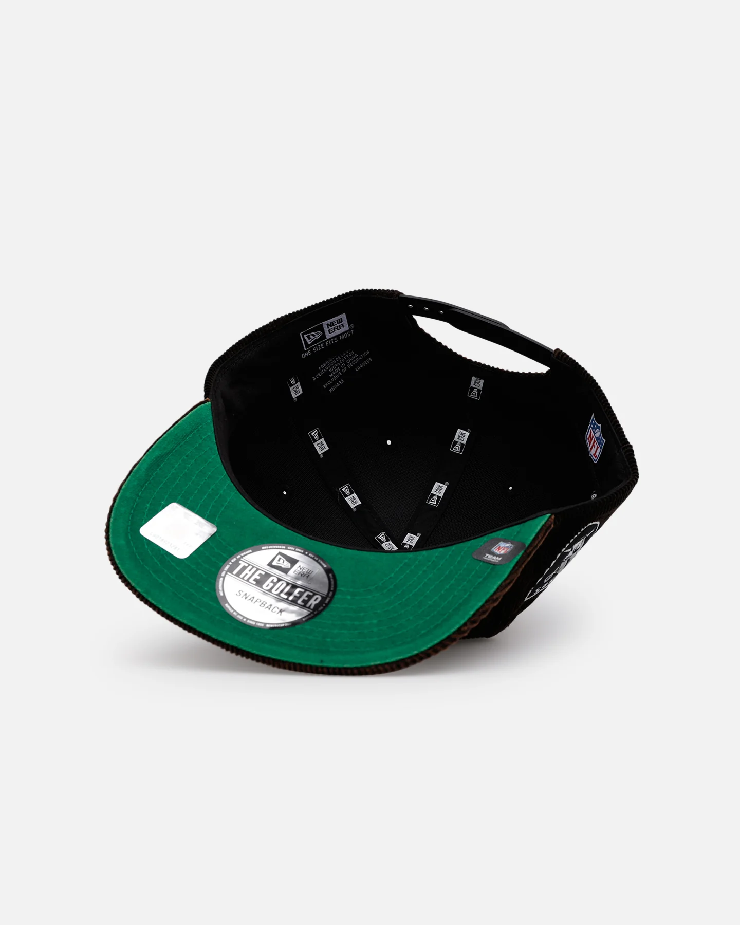 New Era Las Vegas Raiders 'Washed Black NFL Golfer' Corduroy Golfer Snapback Washed Black - Image 7