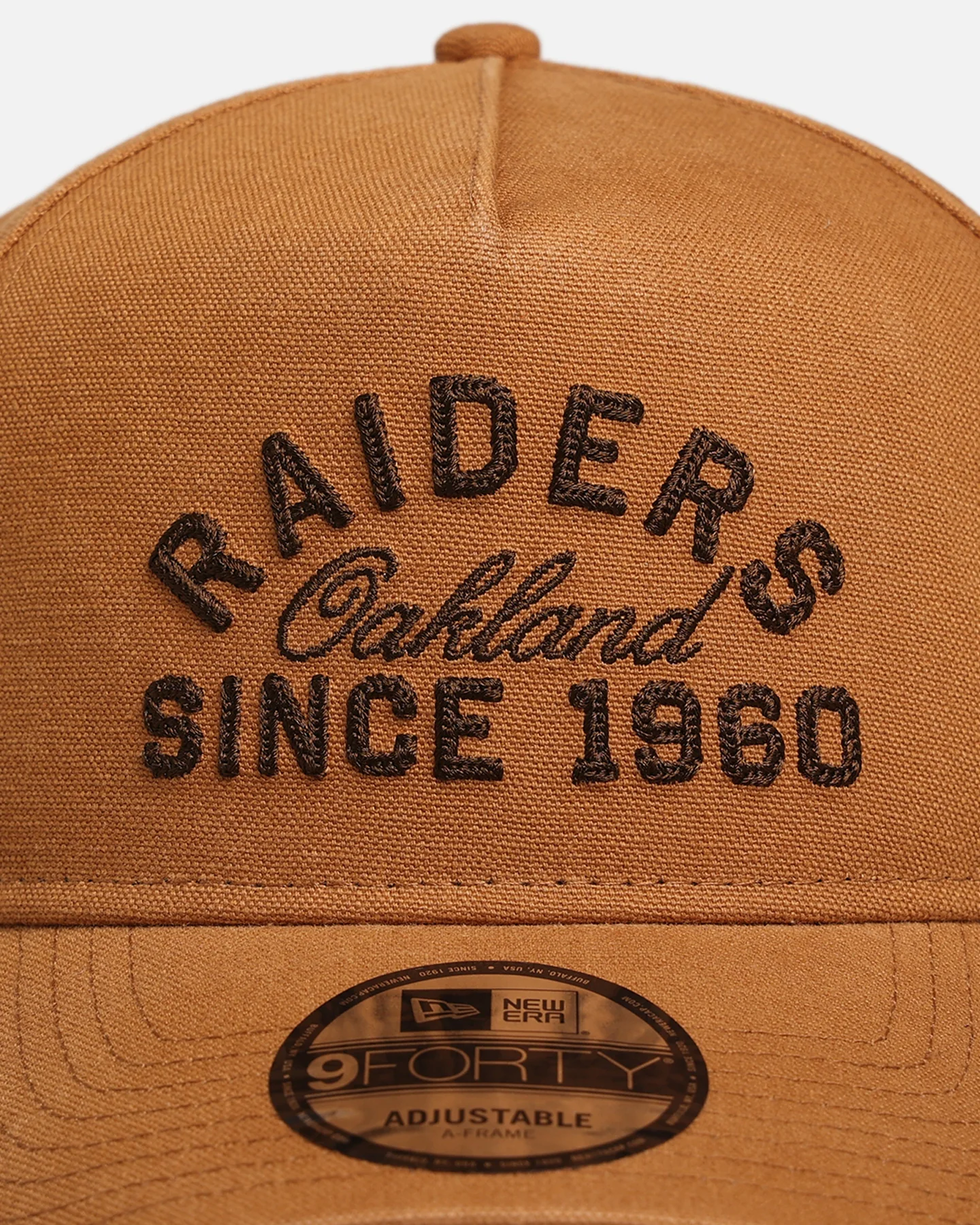 New Era Las Vegas Raiders 'Washed Canvas' 9FORTY A-Frame Snapback Walnut - Image 5