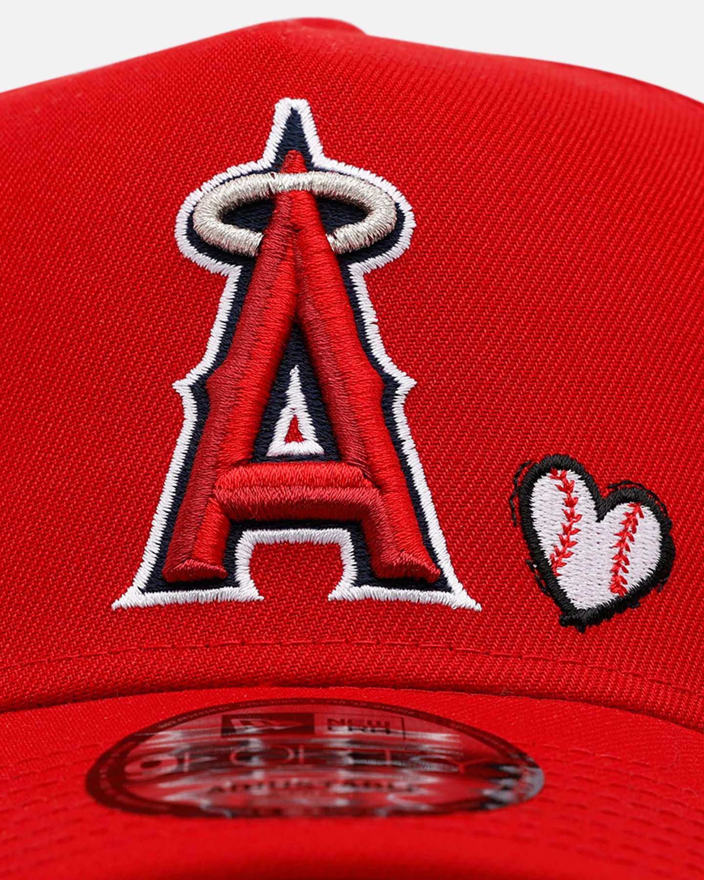 New Era Los Angeles Angels 'Baseball Hearts' 9FORTY A-Frame Snapback Official Team Color - Image 5