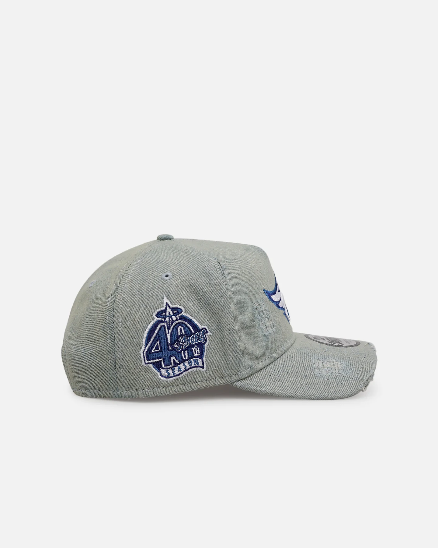 New Era Los Angeles Angels 'Denim' 9FORTY A-Frame Snapback Light Wash Denim - Image 3