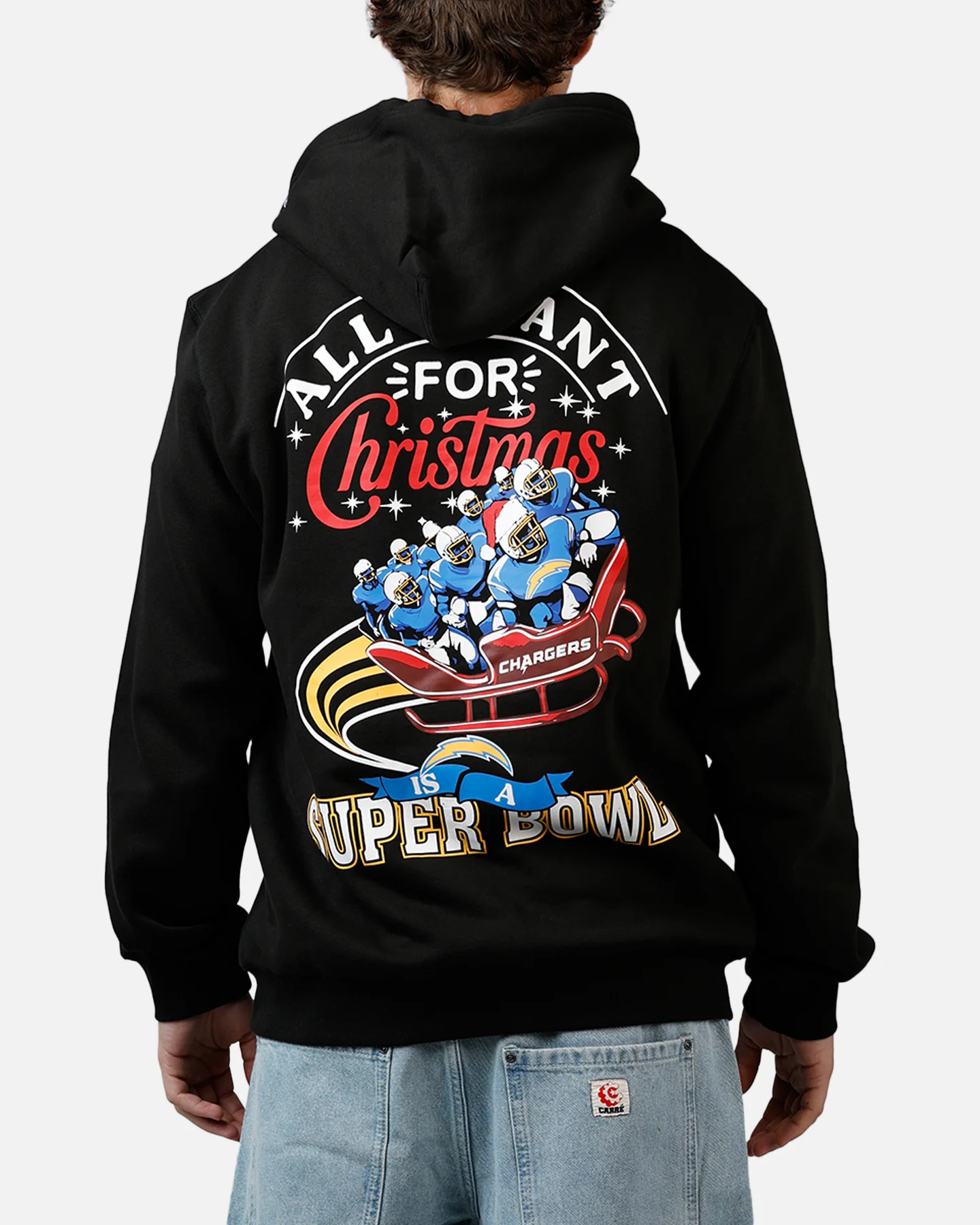 New Era Los Angeles Chargers All I Want For Christmas Hoodie Black