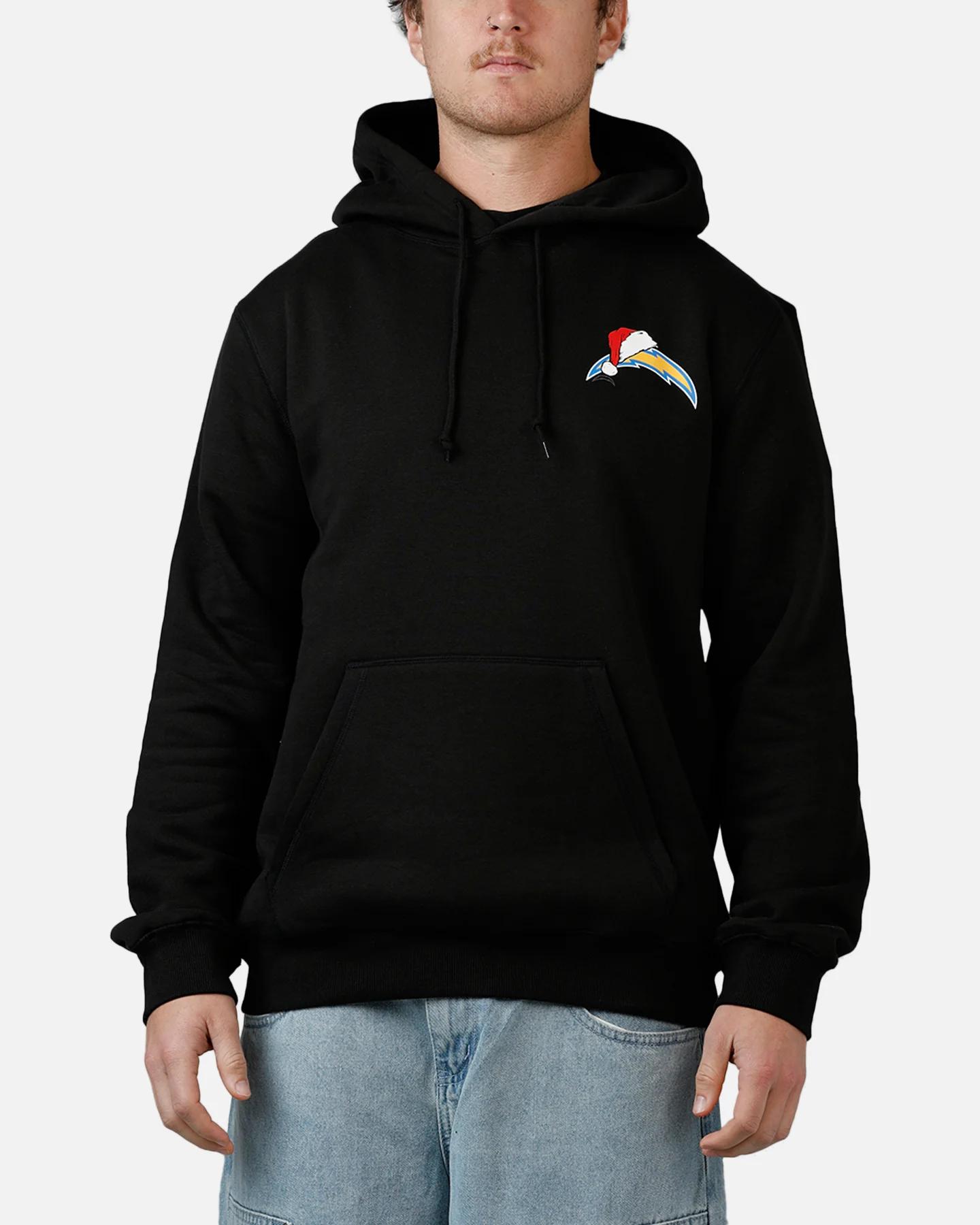 New Era Los Angeles Chargers All I Want For Christmas Hoodie Black - Image 2