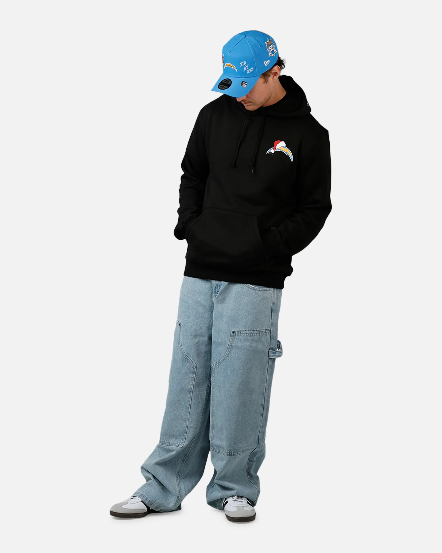 New Era Los Angeles Chargers All I Want For Christmas Hoodie Black - Image 3