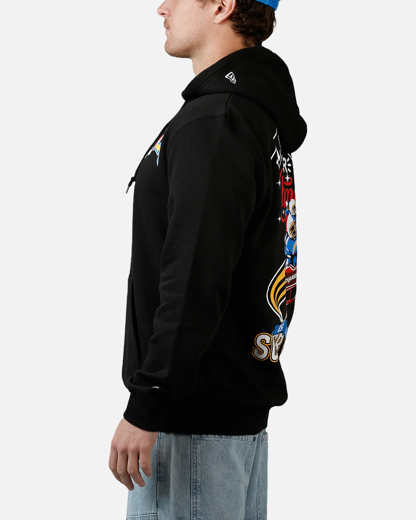 New Era Los Angeles Chargers All I Want For Christmas Hoodie Black - Image 5