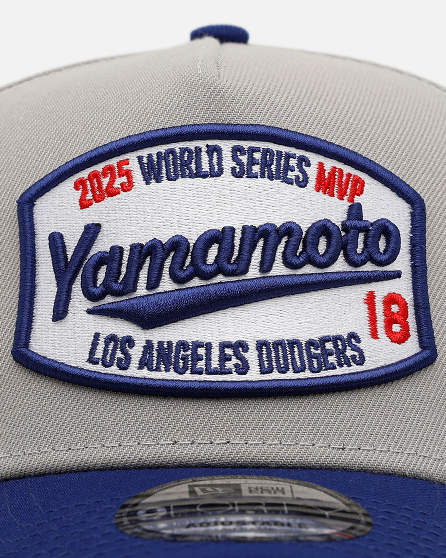 New Era Los Angeles Dodgers '2025 World Series Champions' 9FORTY A-Frame Snapback Gray - Image 5