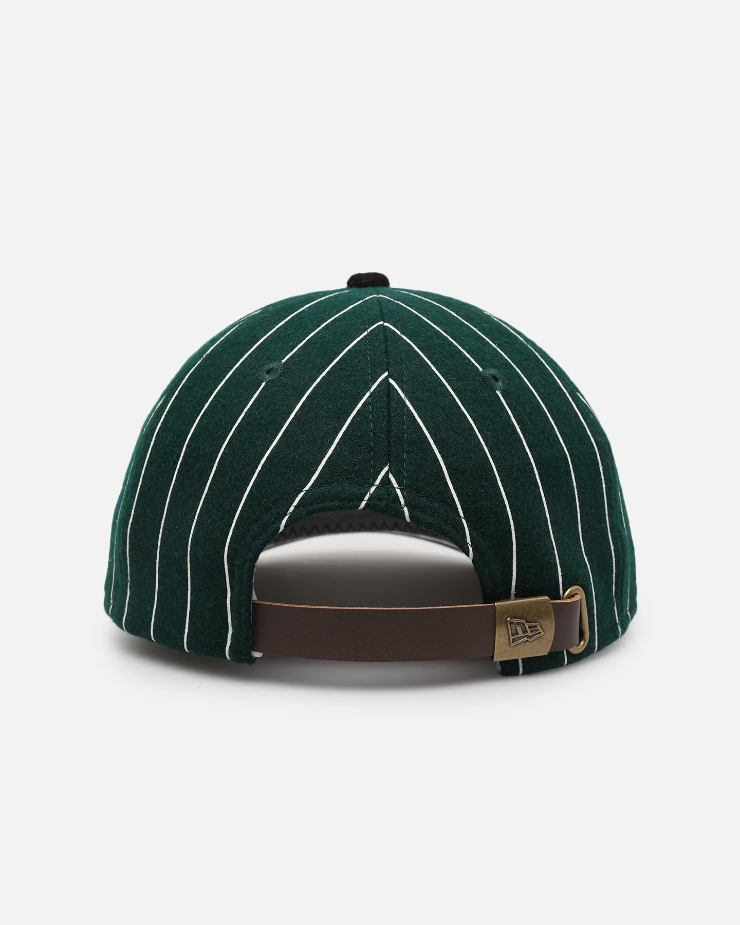 New Era Los Angeles Dodgers 9FIFTY Retro Melton Pinstripe Strapback Dark Green/Black - Image 2