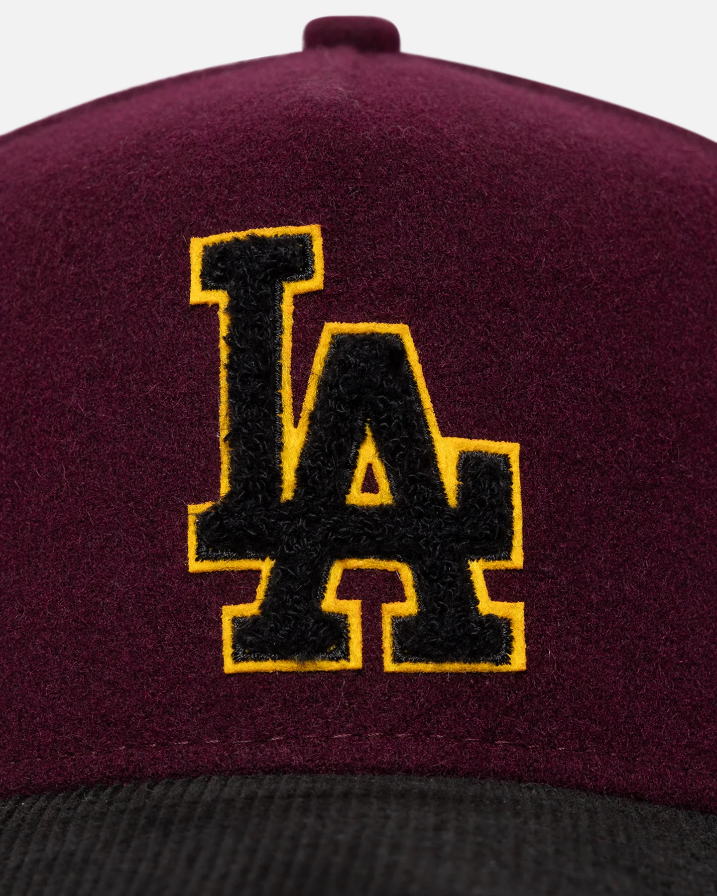 New Era Los Angeles Dodgers 'Large Chenille' 9FORTY A-Frame Snapback Maroon - Image 12