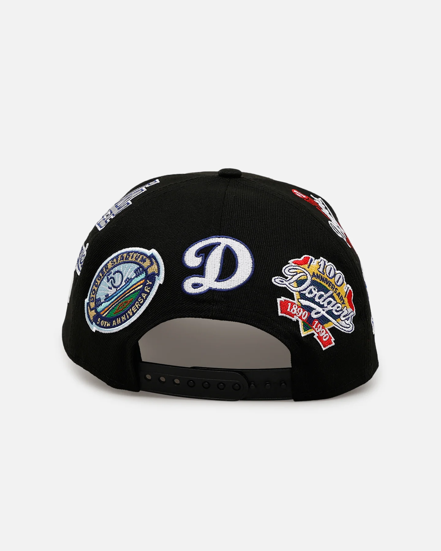 New Era Los Angeles Dodgers 'All Over Embroidery' 9FORTY A-Frame Snapback Black - Image 2
