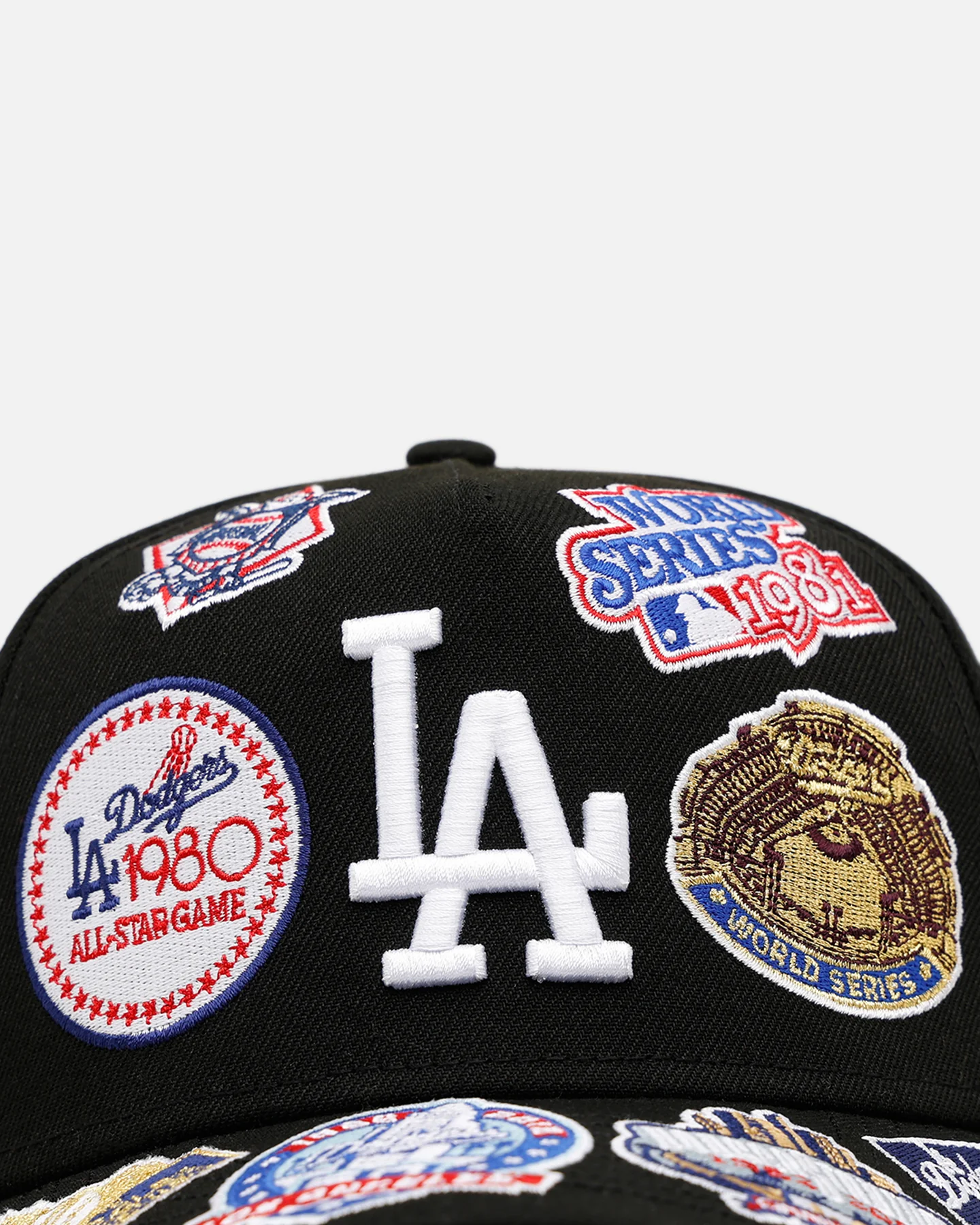 New Era Los Angeles Dodgers 'All Over Embroidery' 9FORTY A-Frame Snapback Black - Image 5