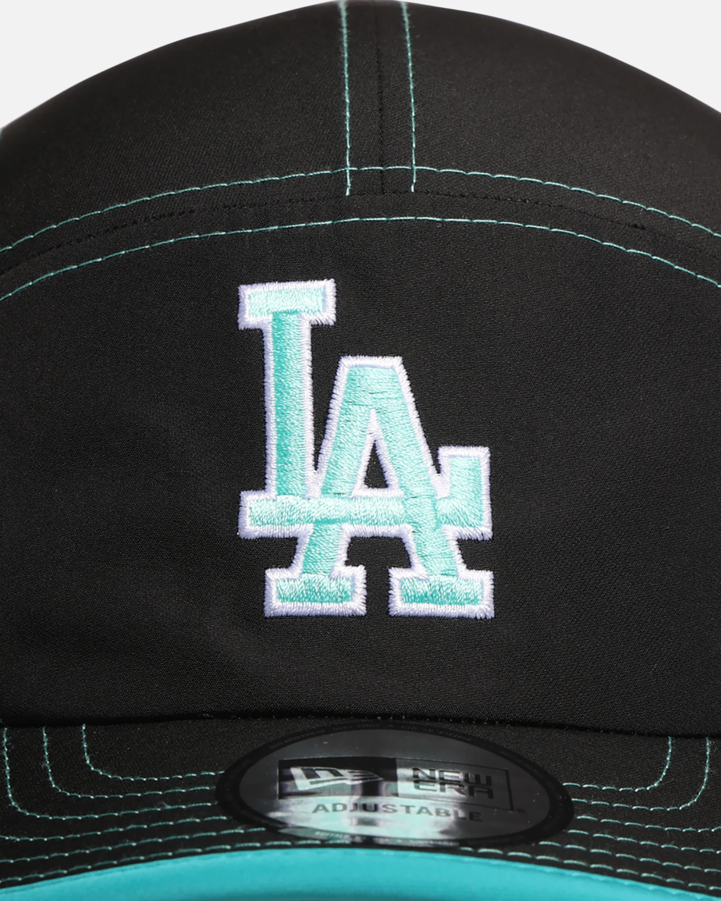 New Era Los Angeles Dodgers 'Black Aqua' Camper Strapback Black/Aqua - Image 5