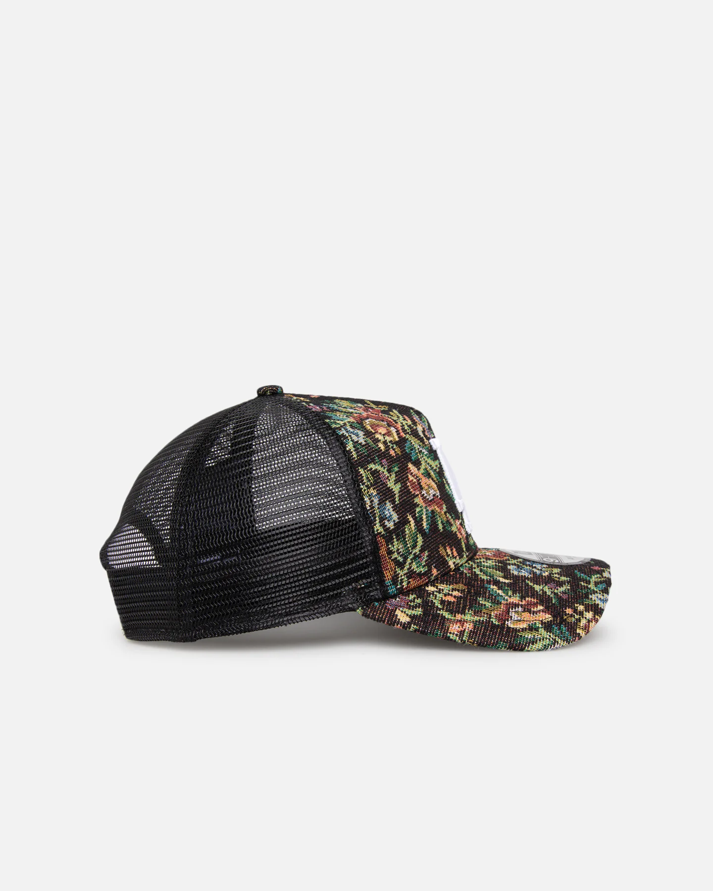 New Era Los Angeles Dodgers 'Black Floral Tapestry' 9FORTY A-Frame Trucker Snapback Tapestry - Image 4