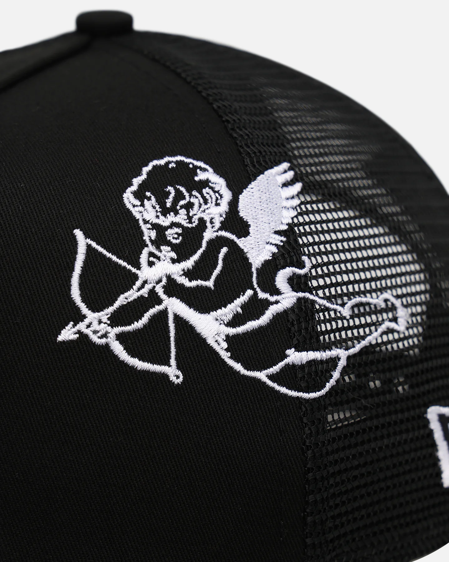 New Era Los Angeles Dodgers 'Cherub Trucker' 9FORTY A-Frame Trucker Snapback Black/White - Image 7