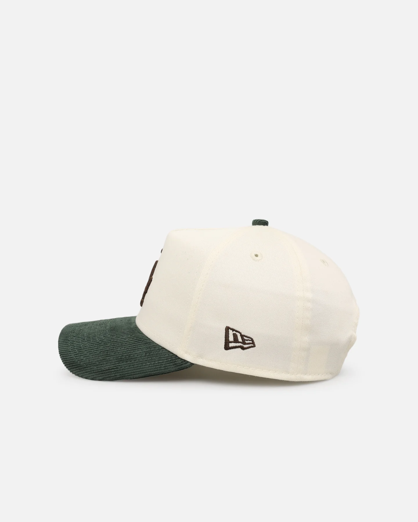 New Era Los Angeles Dodgers 'Chrome White Green' Corduroy Visor 9FORTY A-Frame Snapback Chrome - Image 4