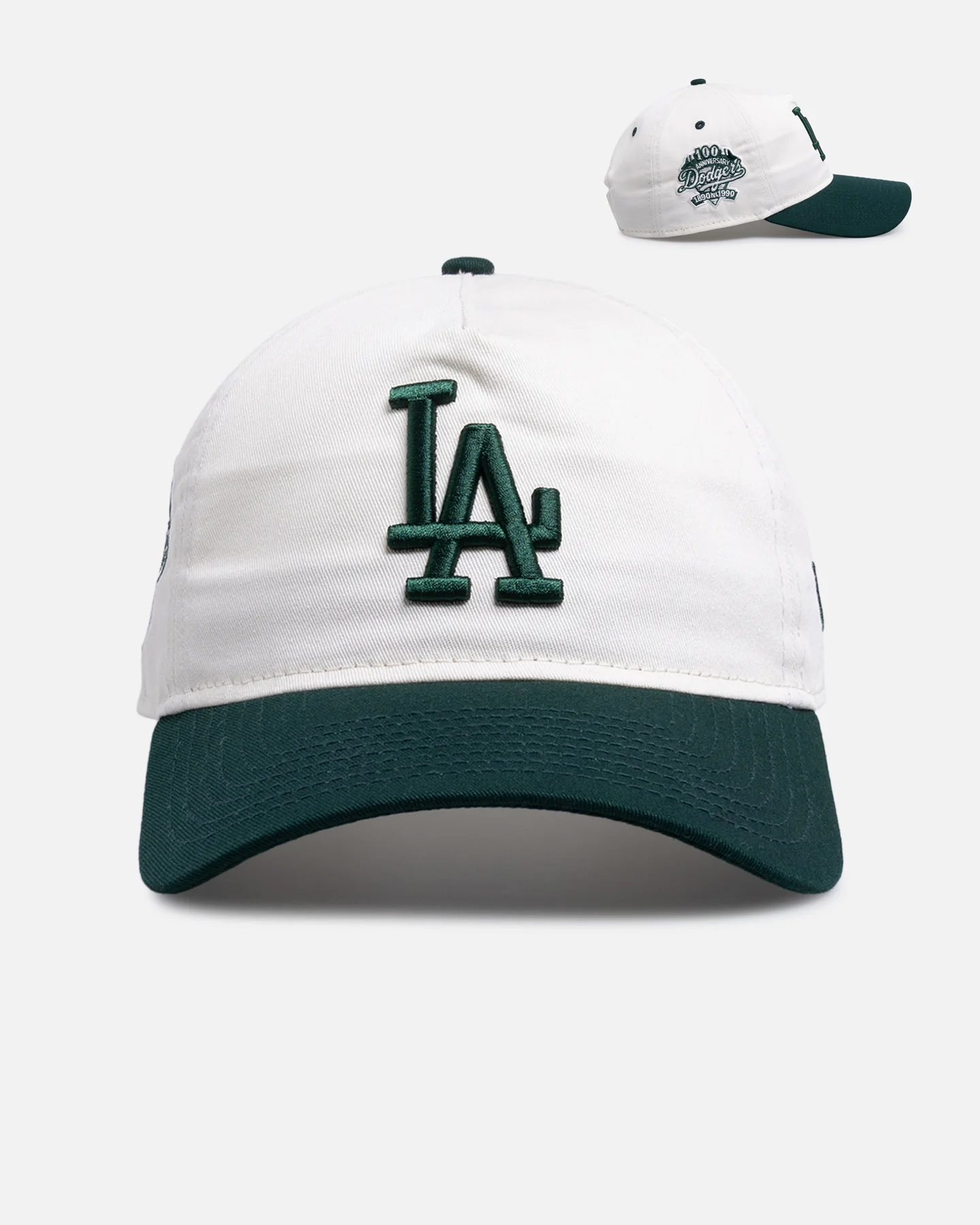 New Era Los Angeles Dodgers 'Dark Green Chrome' 9FORTY A-Frame Snapback White/Green