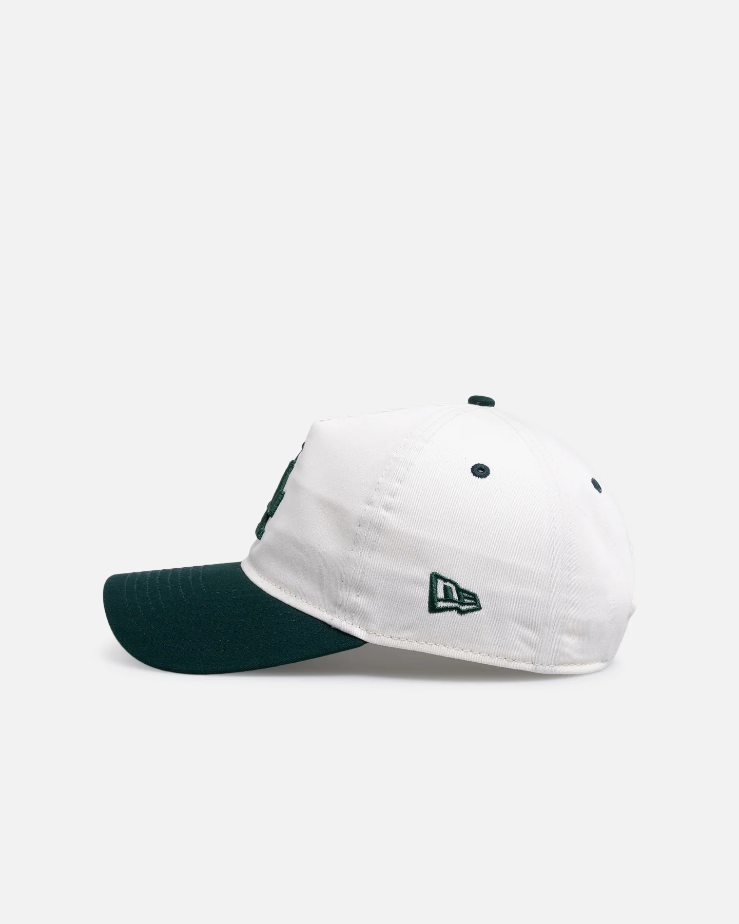 New Era Los Angeles Dodgers 'Dark Green Chrome' 9FORTY A-Frame Snapback White/Green - Image 4