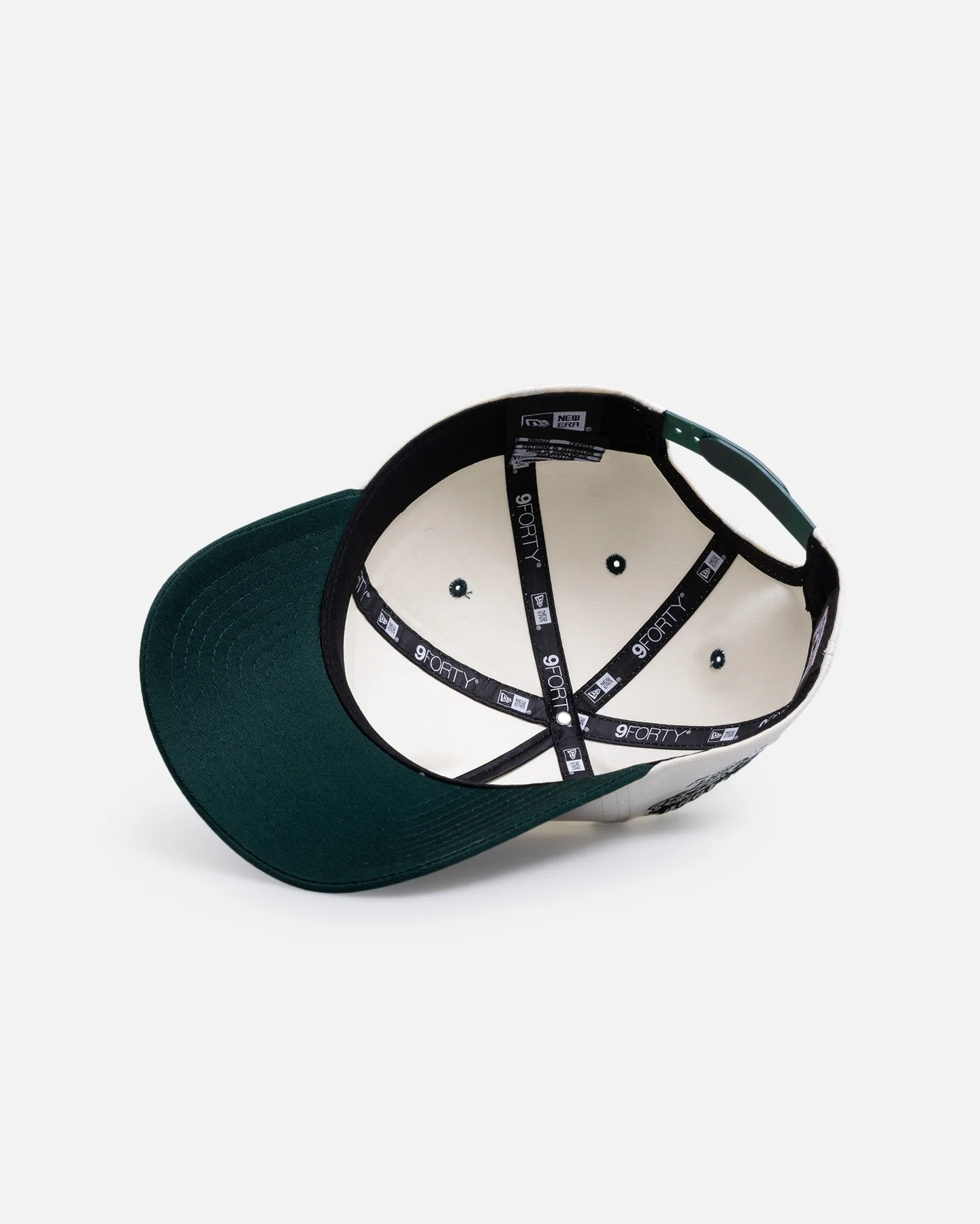 New Era Los Angeles Dodgers 'Dark Green Chrome' 9FORTY A-Frame Snapback White/Green - Image 6