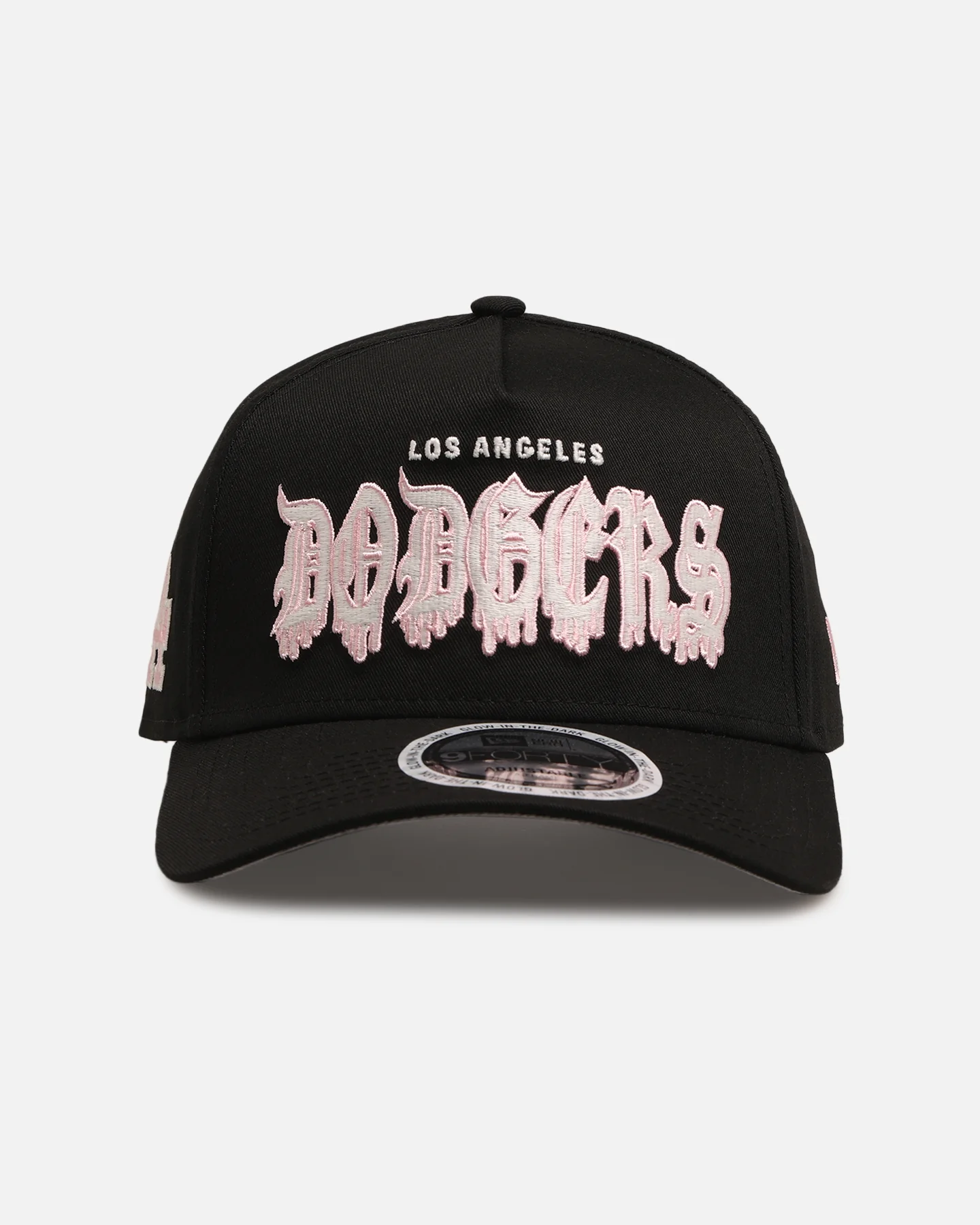 New Era Los Angeles Dodgers 'Drip Glow Script' 9FORTY A-Frame Snapback Black/Pink