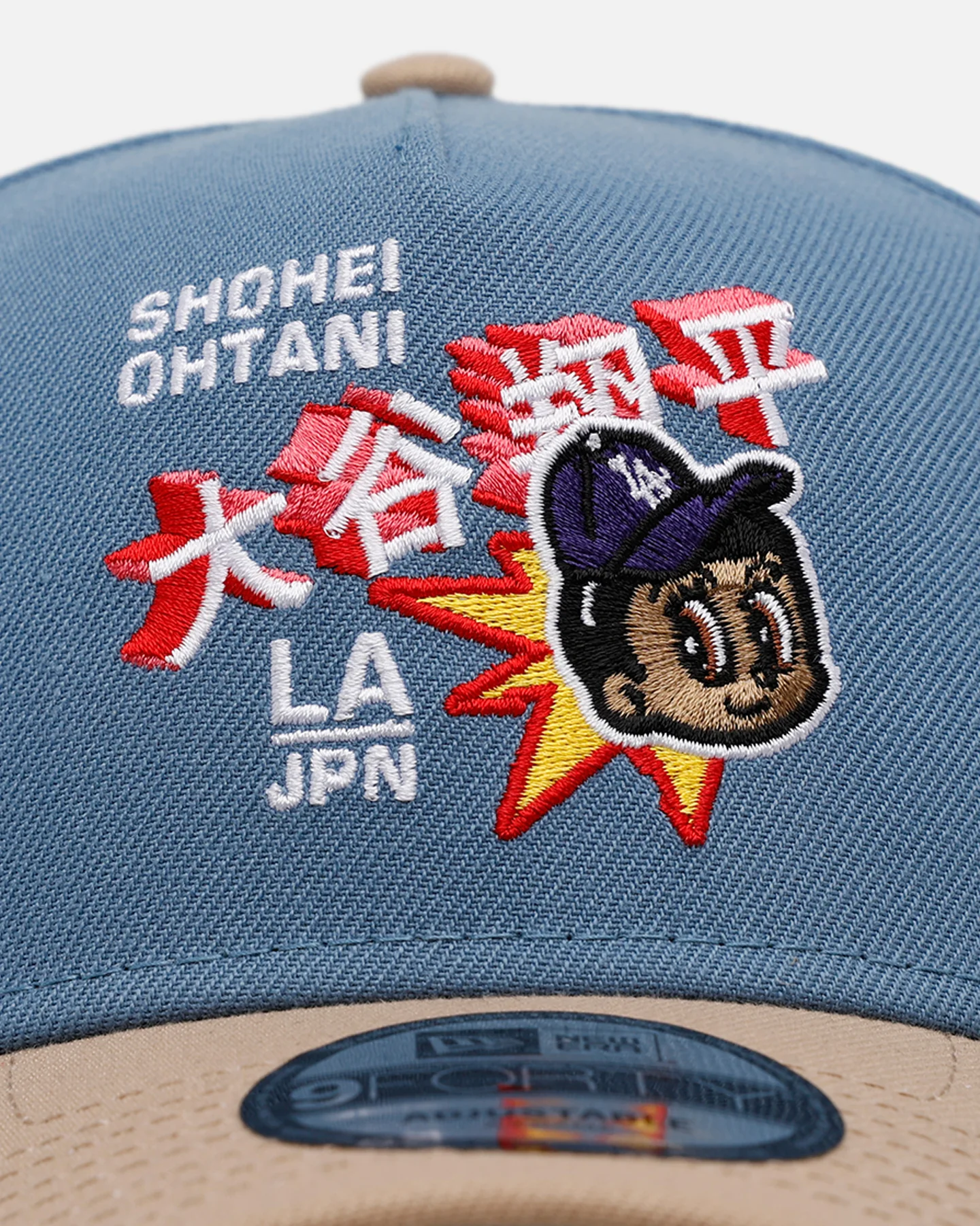 New Era Los Angeles Dodgers 'Easy Breezy' Ohtani 9FORTY A-Frame Snapback Blue/Tan - Image 5