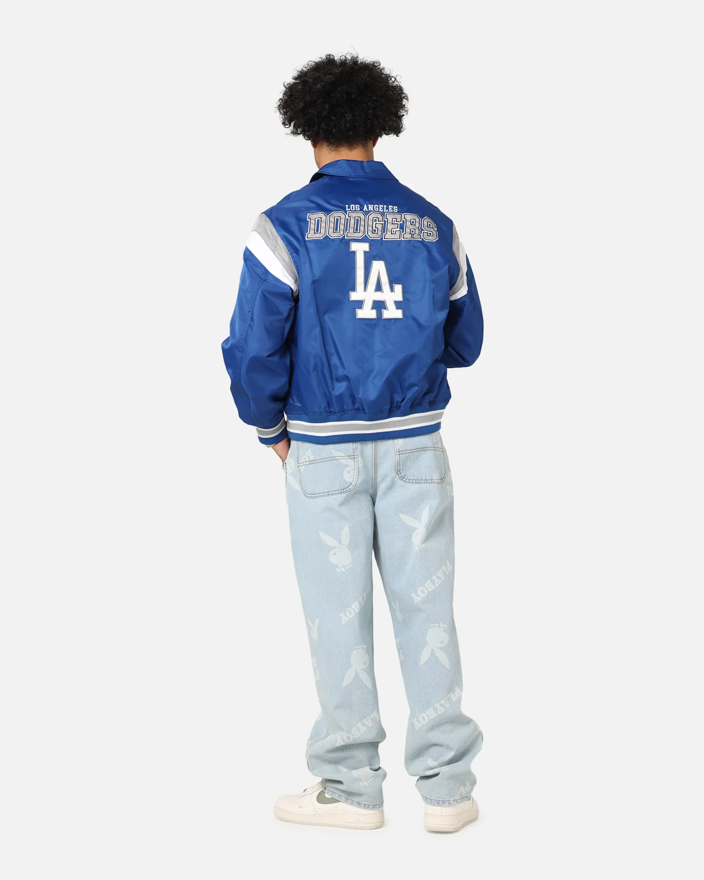 New Era Los Angeles Dodgers MLB Retro Stadium Jacket Blue - Image 3