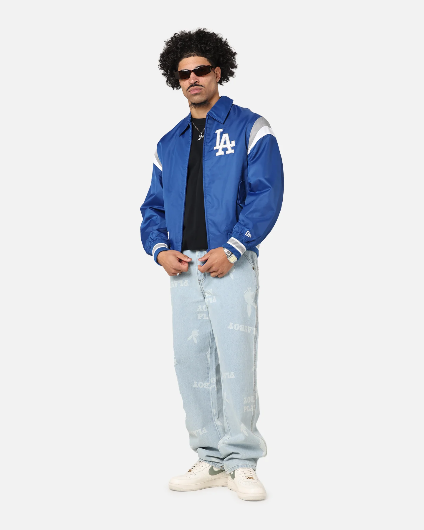 New Era Los Angeles Dodgers MLB Retro Stadium Jacket Blue - Image 4