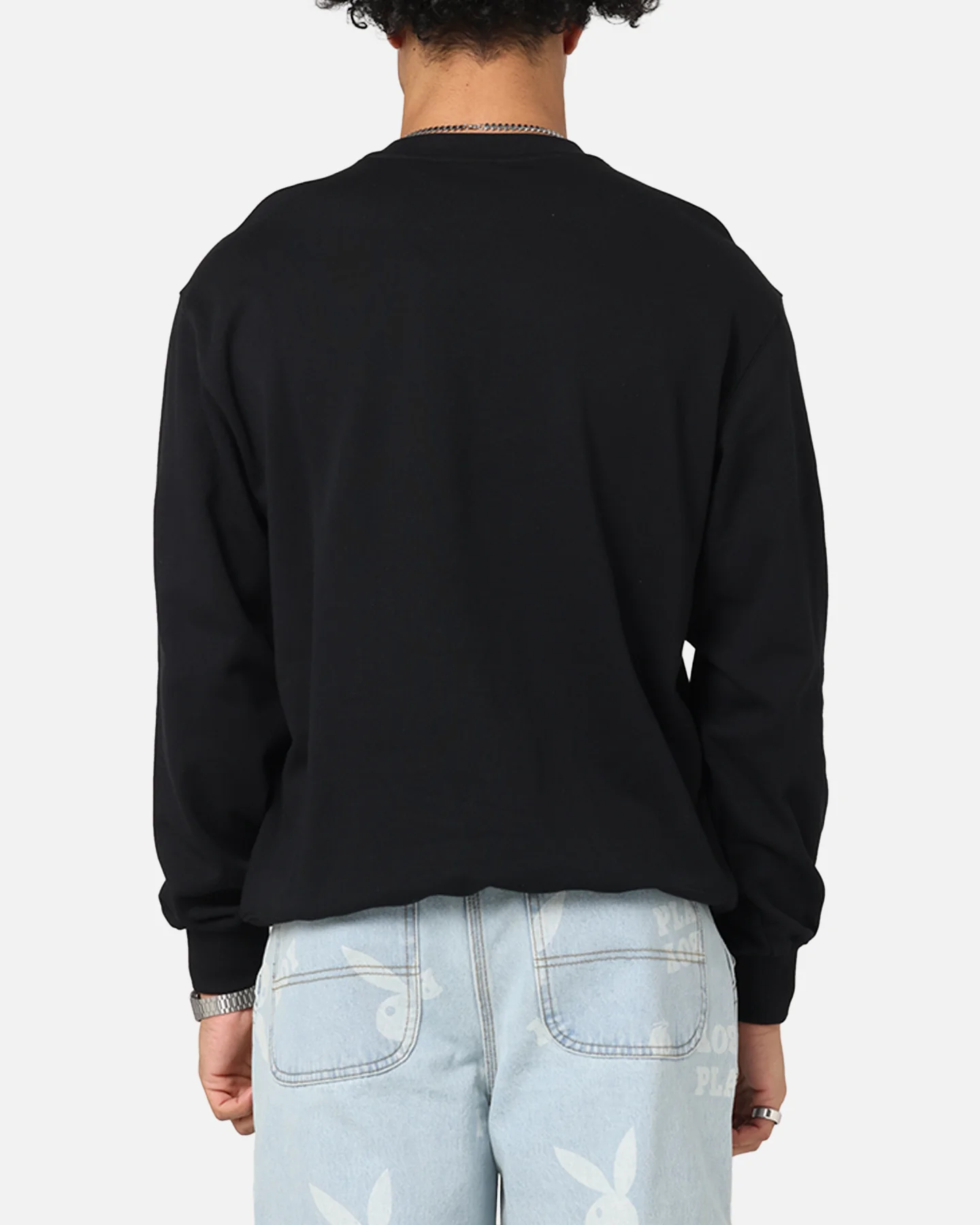 New Era Los Angeles Dodgers MLB Team Logo Crewneck Black - Image 3