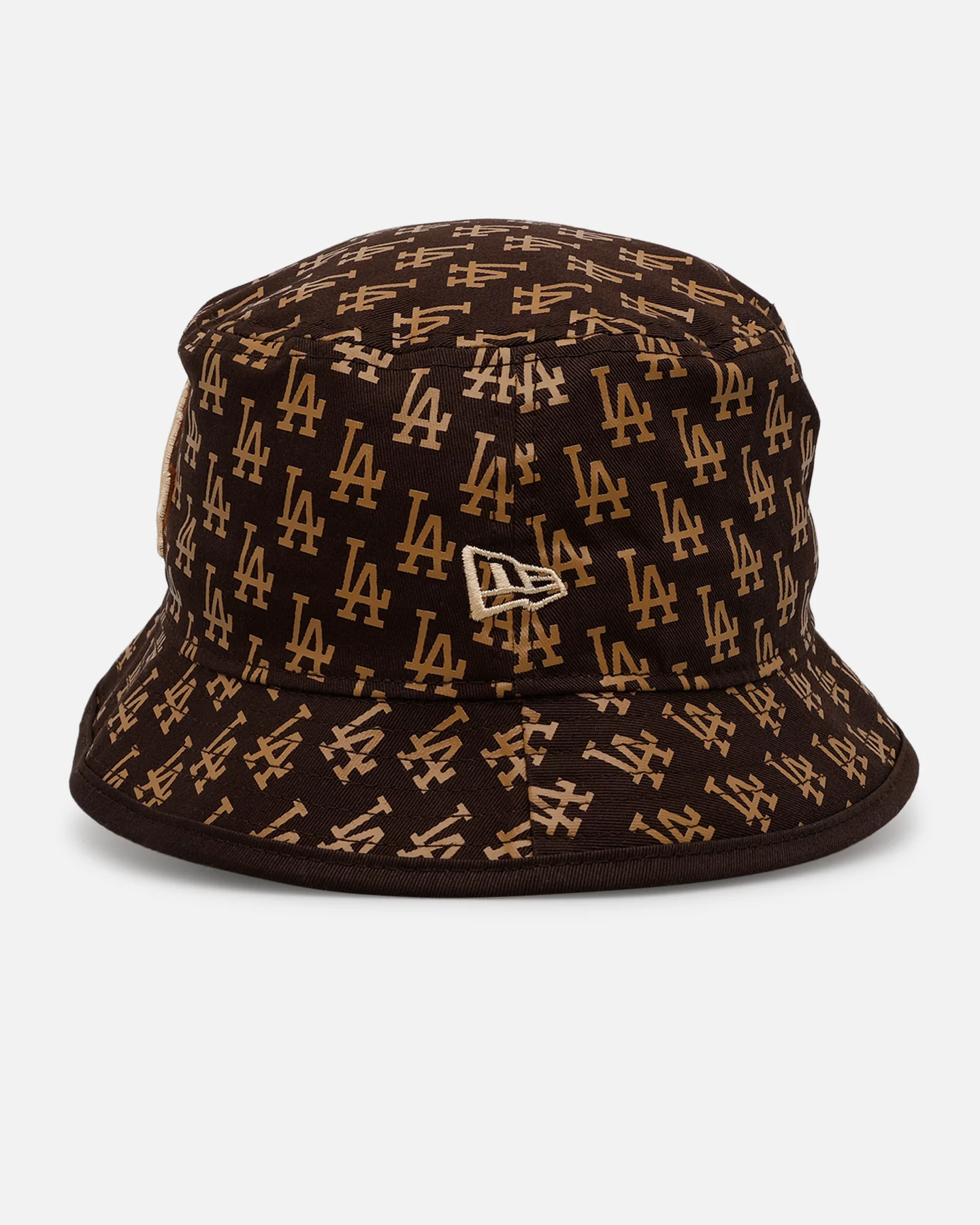 New Era Los Angeles Dodgers 'Monogram' Bucket Hat Brown - Image 4